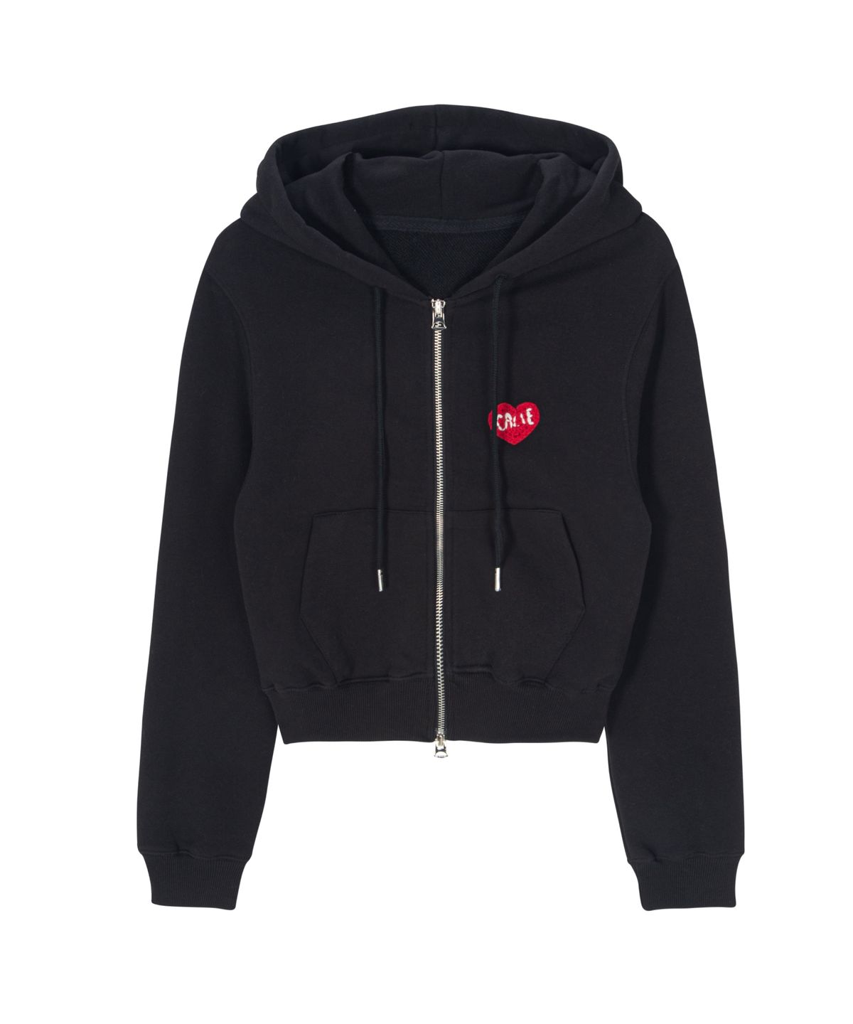 에즈이프 캘리(ASIF CALIE) CALIE HEART HOOD ZIP-UP BLACK