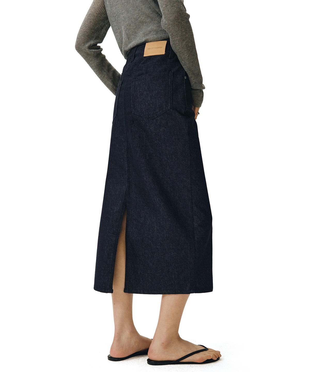 데케트 우먼(DECET WOMEN) Signature Long Skirt DCSK003CPIndigo