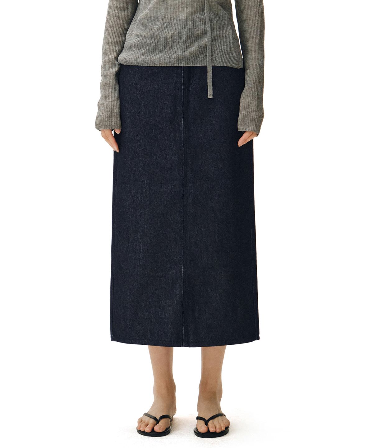 데케트 우먼(DECET WOMEN) Signature Long Skirt DCSK003CPIndigo