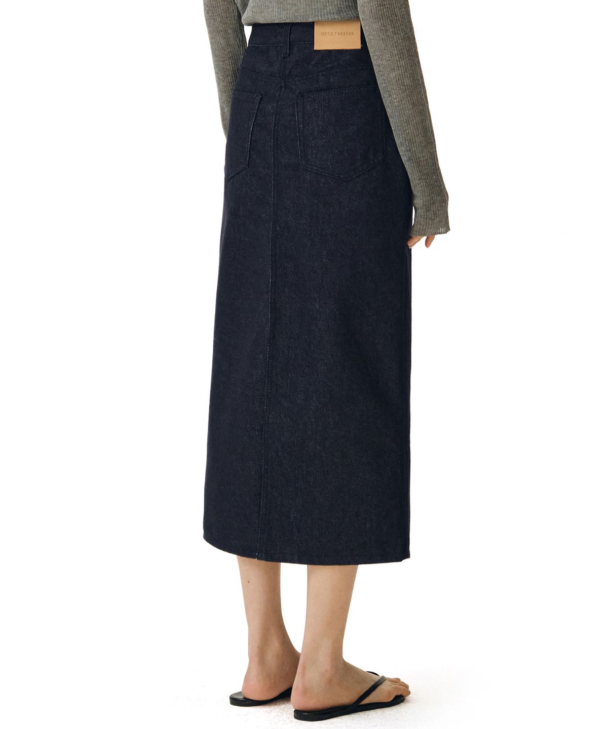 데케트 우먼(DECET WOMEN) Signature Long Skirt DCSK003CPIndigo