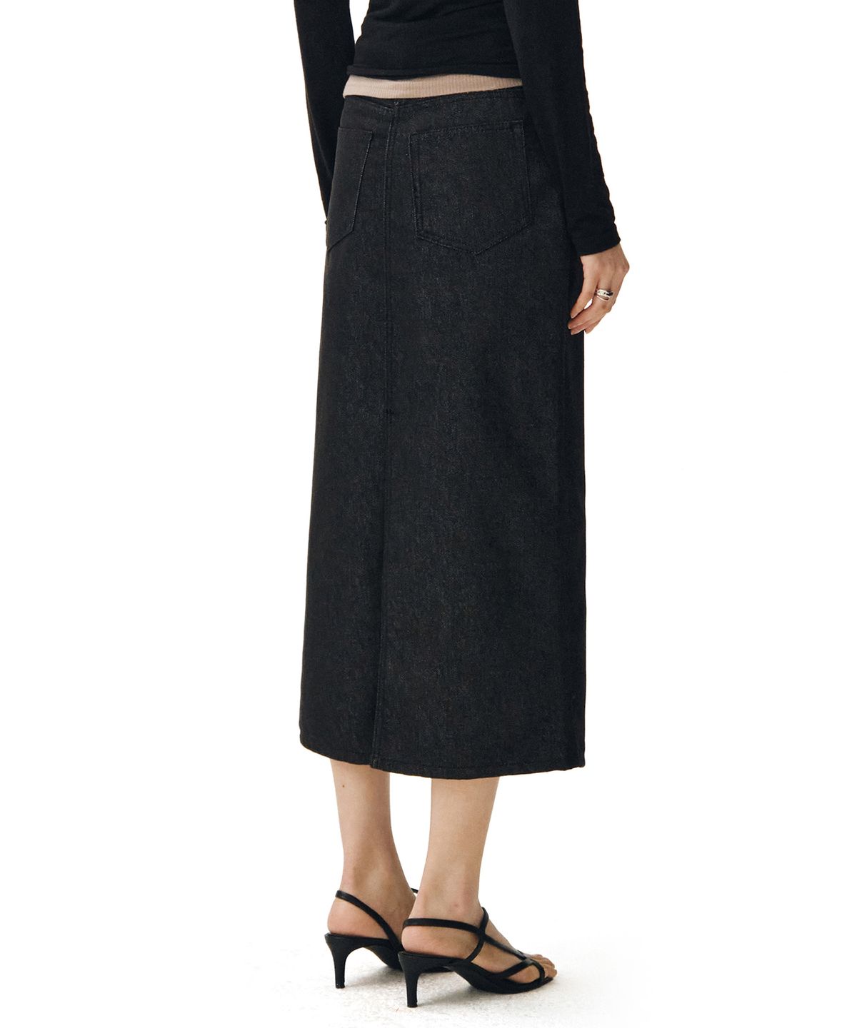 데케트 우먼(DECET WOMEN) Signature Long Skirt DCSK003CPBlack