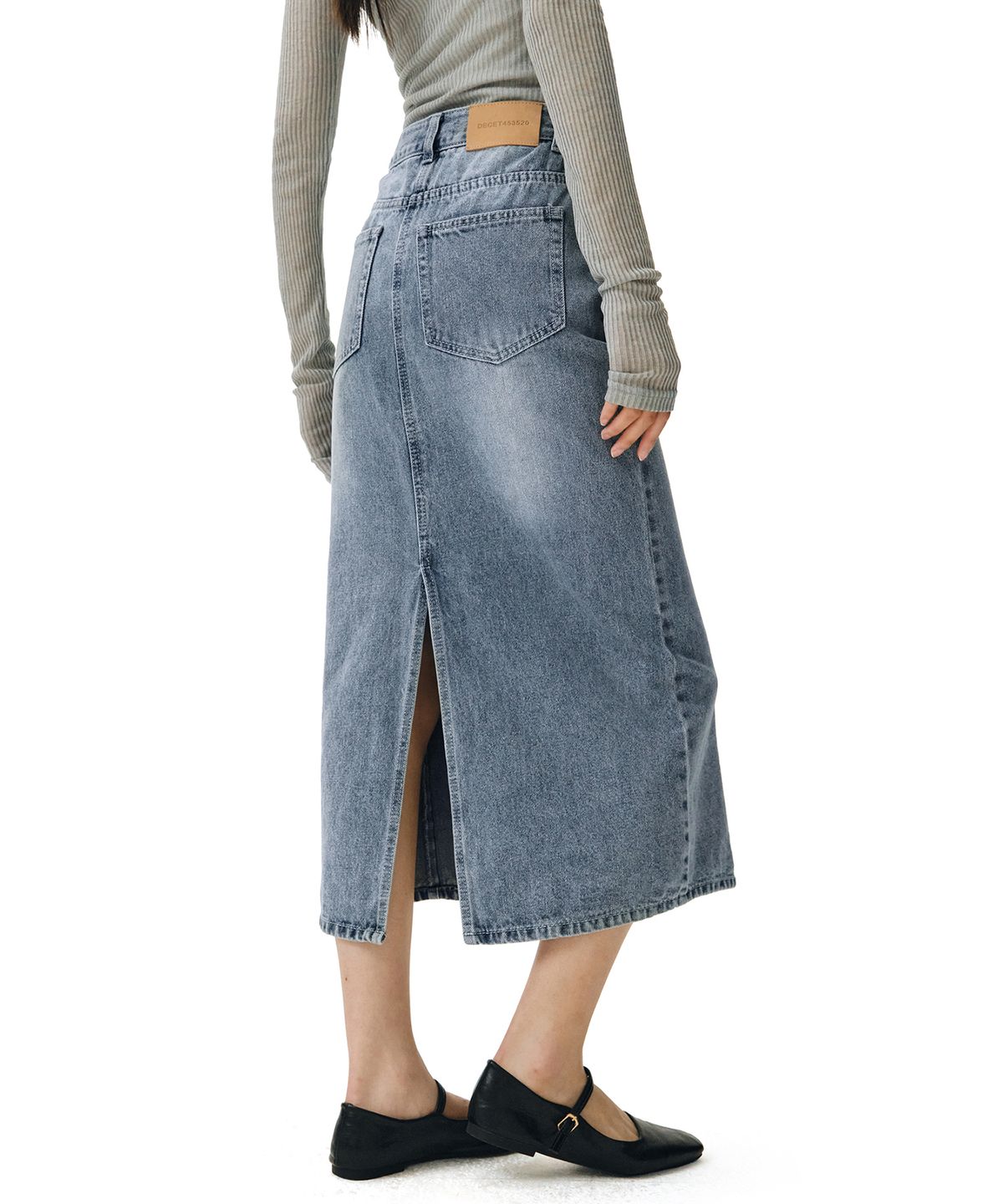 데케트 우먼(DECET WOMEN) Signature Long Skirt DCSK003LBlueB