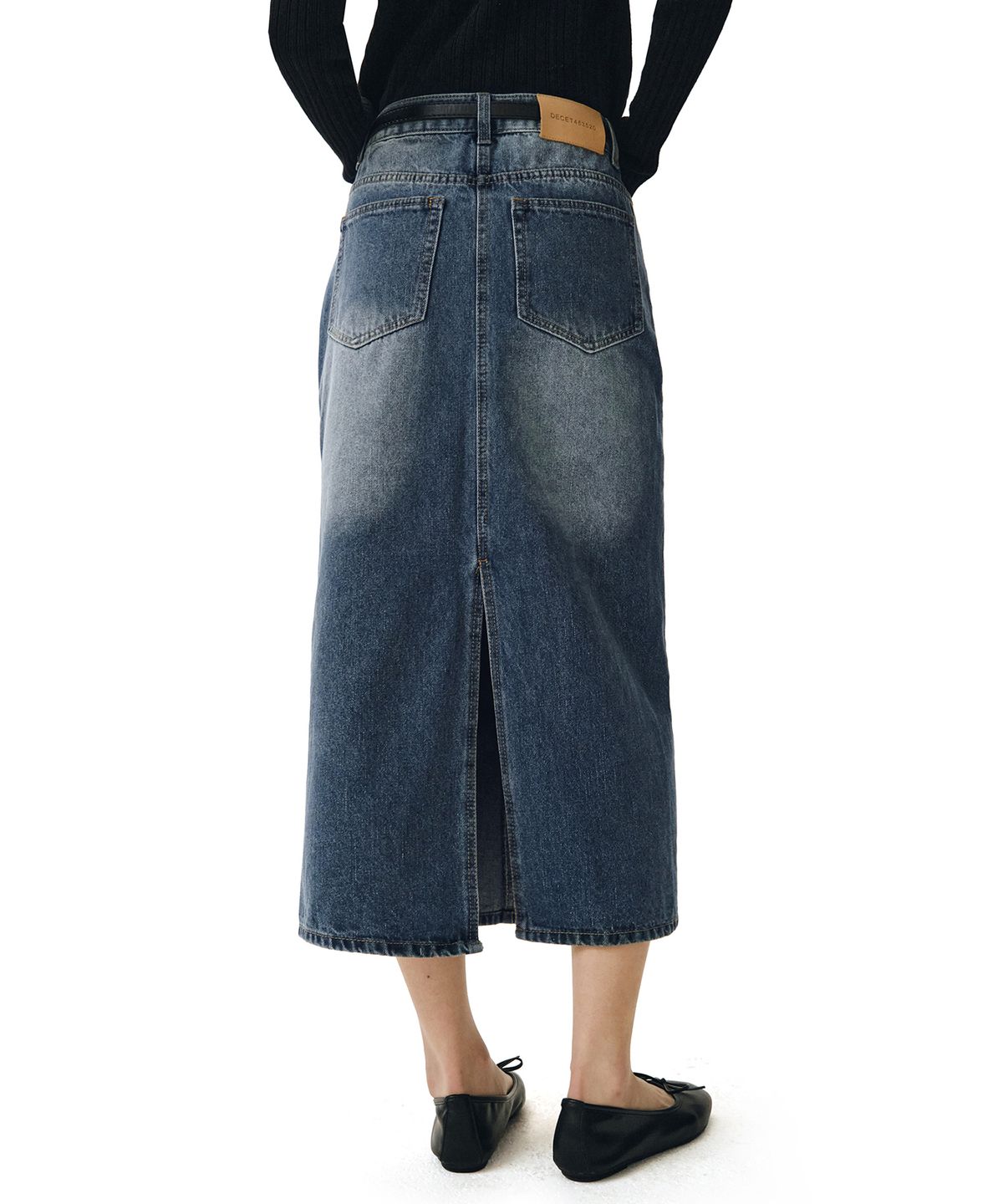 데케트 우먼(DECET WOMEN) Signature Long Skirt DCSK003BlueB