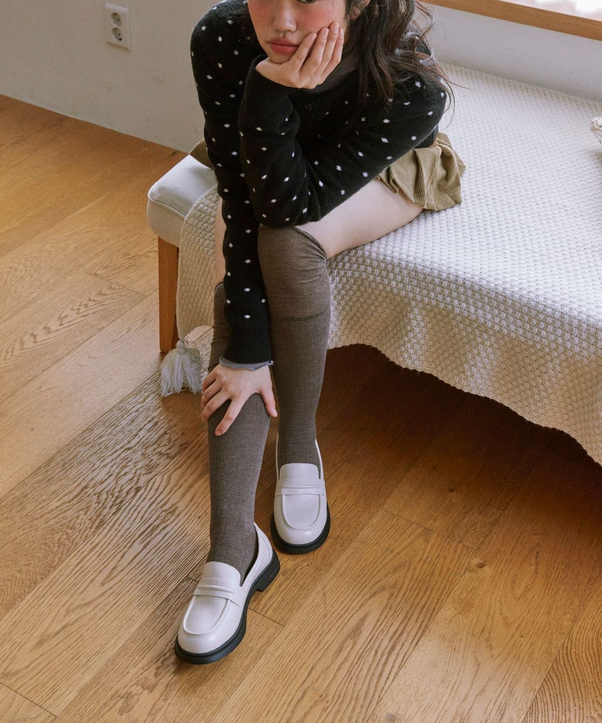 스퍼(SPUR) Cathy Round toe 클래식 로퍼 3.5cm -VS9002 (2color)