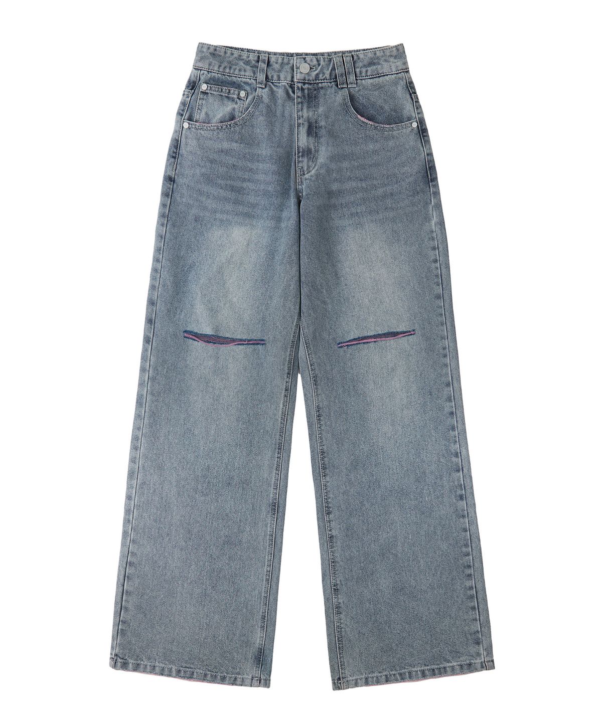 데케트 우먼(DECET WOMEN) Cut Wide Jeans DCWPT009LBlueB