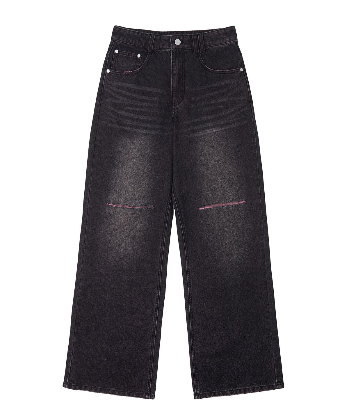 데케트 우먼(DECET WOMEN) Cut Wide Jeans DCWPT009BlackB