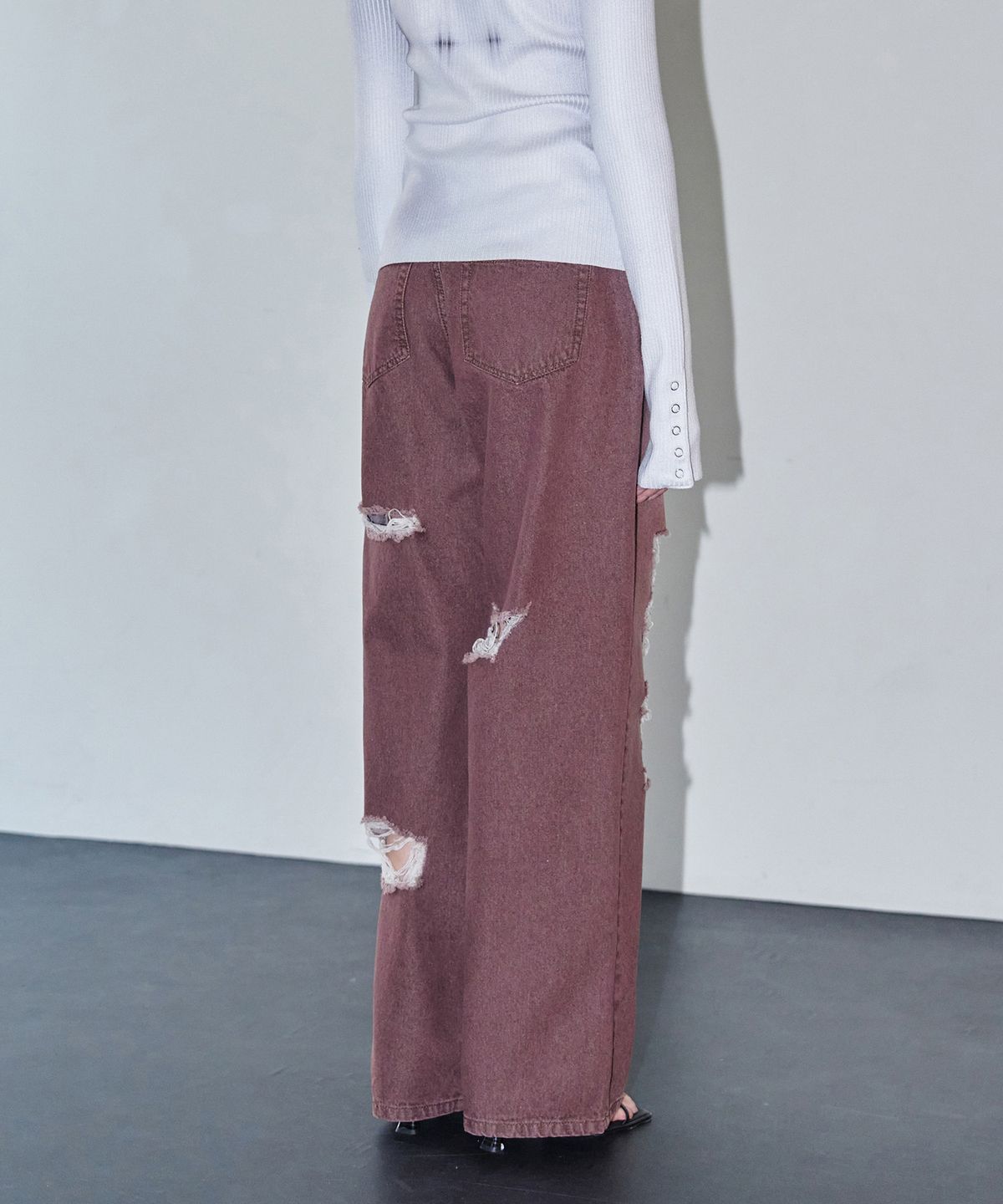 데케트 우먼(DECET WOMEN) Destroy Jeans DCWPT008Wine
