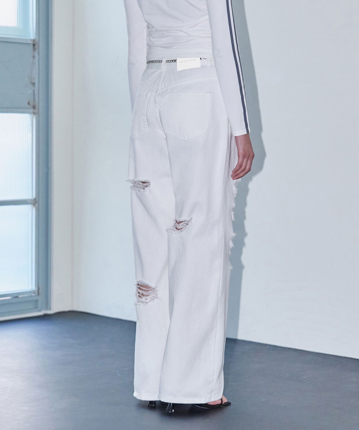 데케트 우먼(DECET WOMEN) Destroy Jeans DCWPT008Ivory