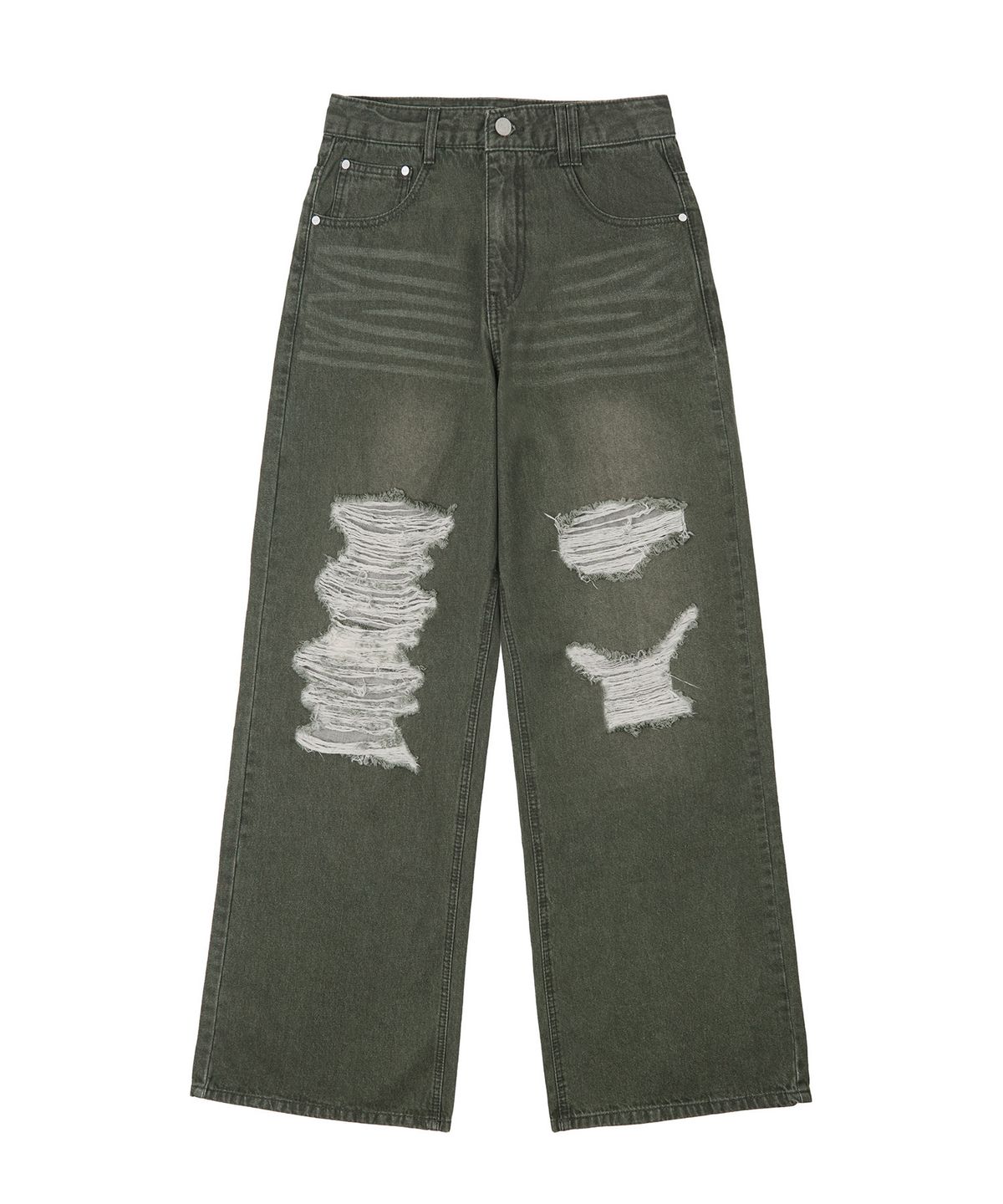 데케트 우먼(DECET WOMEN) Destroy Jeans DCWPT008Green