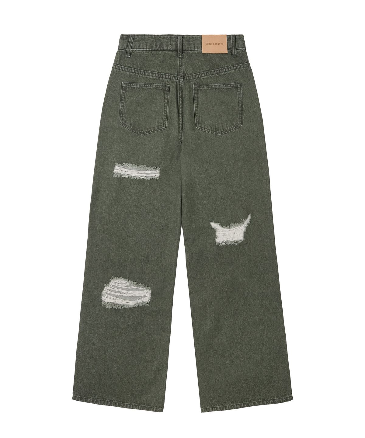 데케트 우먼(DECET WOMEN) Destroy Jeans DCWPT008Green