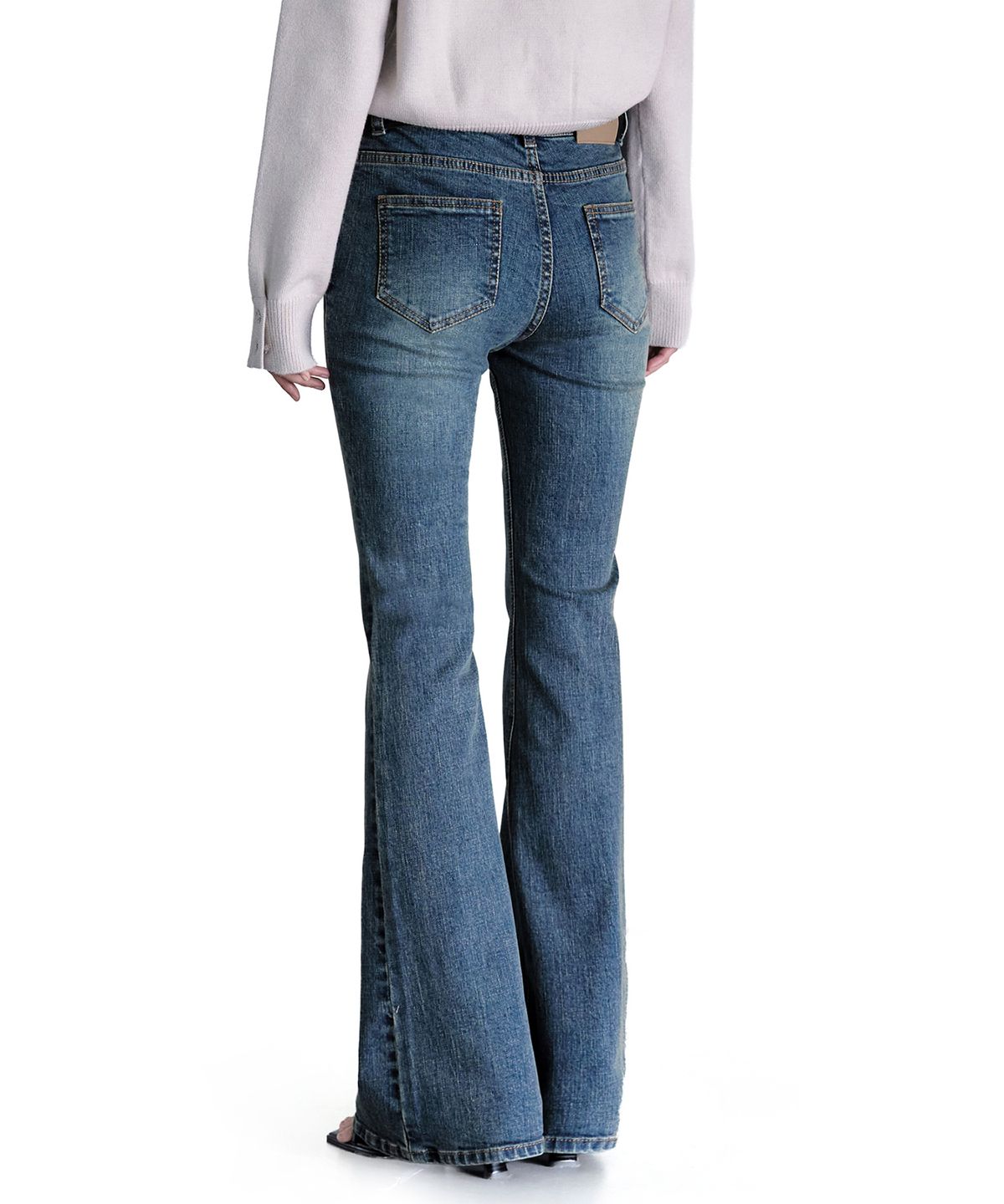 데케트 우먼(DECET WOMEN) Signature Slim Low Rise Flared Jeans DCWPT006BlueB