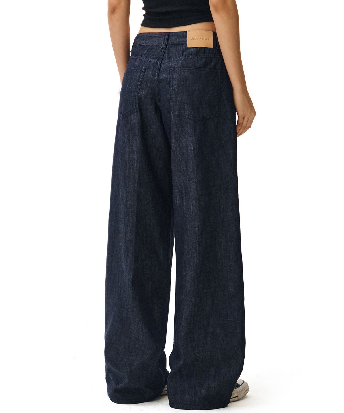 데케트 우먼(DECET WOMEN) [린넨라이크]Signature Low Rise Wide Jeans DCWPT004CPIndigo