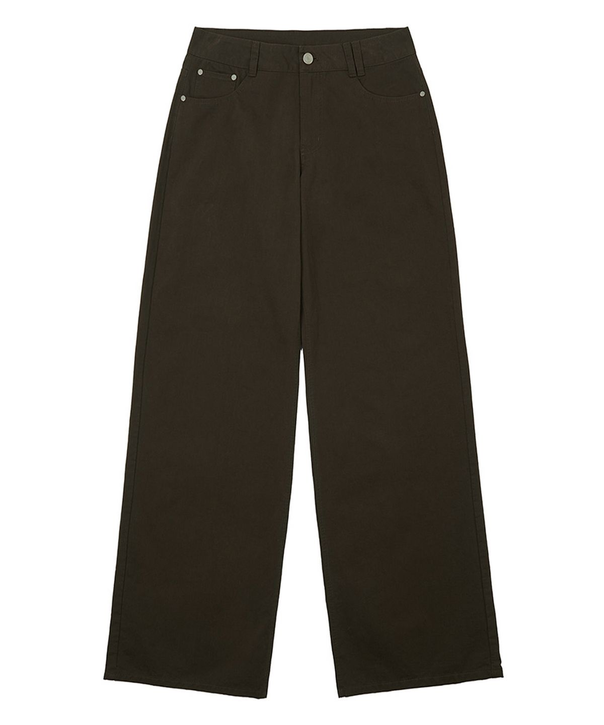 데케트 우먼(DECET WOMEN) Signature Low Rise Wide Jeans DCWPT004Brown