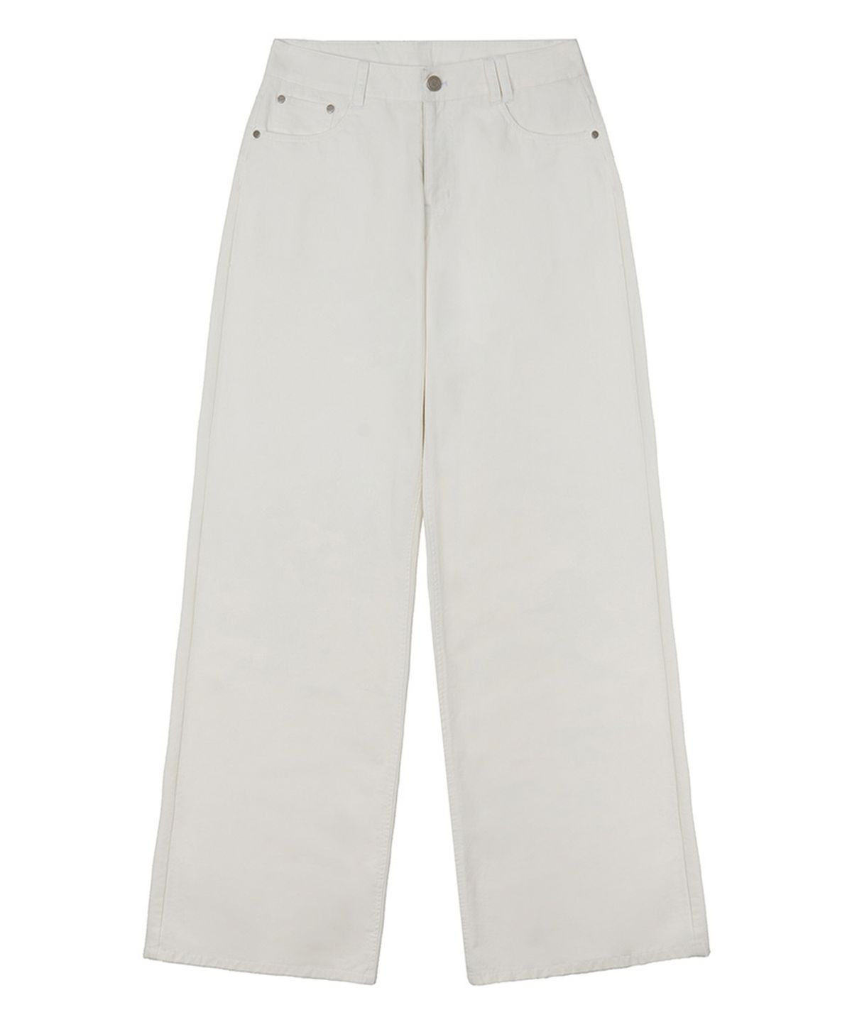 데케트 우먼(DECET WOMEN) Signature Low Rise Wide Jeans DCWPT004Ivory
