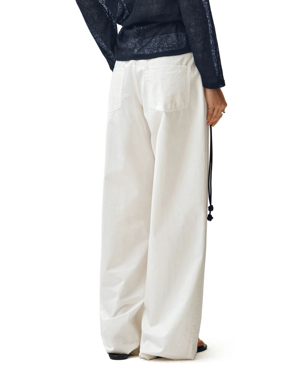 데케트 우먼(DECET WOMEN) Signature Low Rise Wide Jeans DCWPT004Ivory