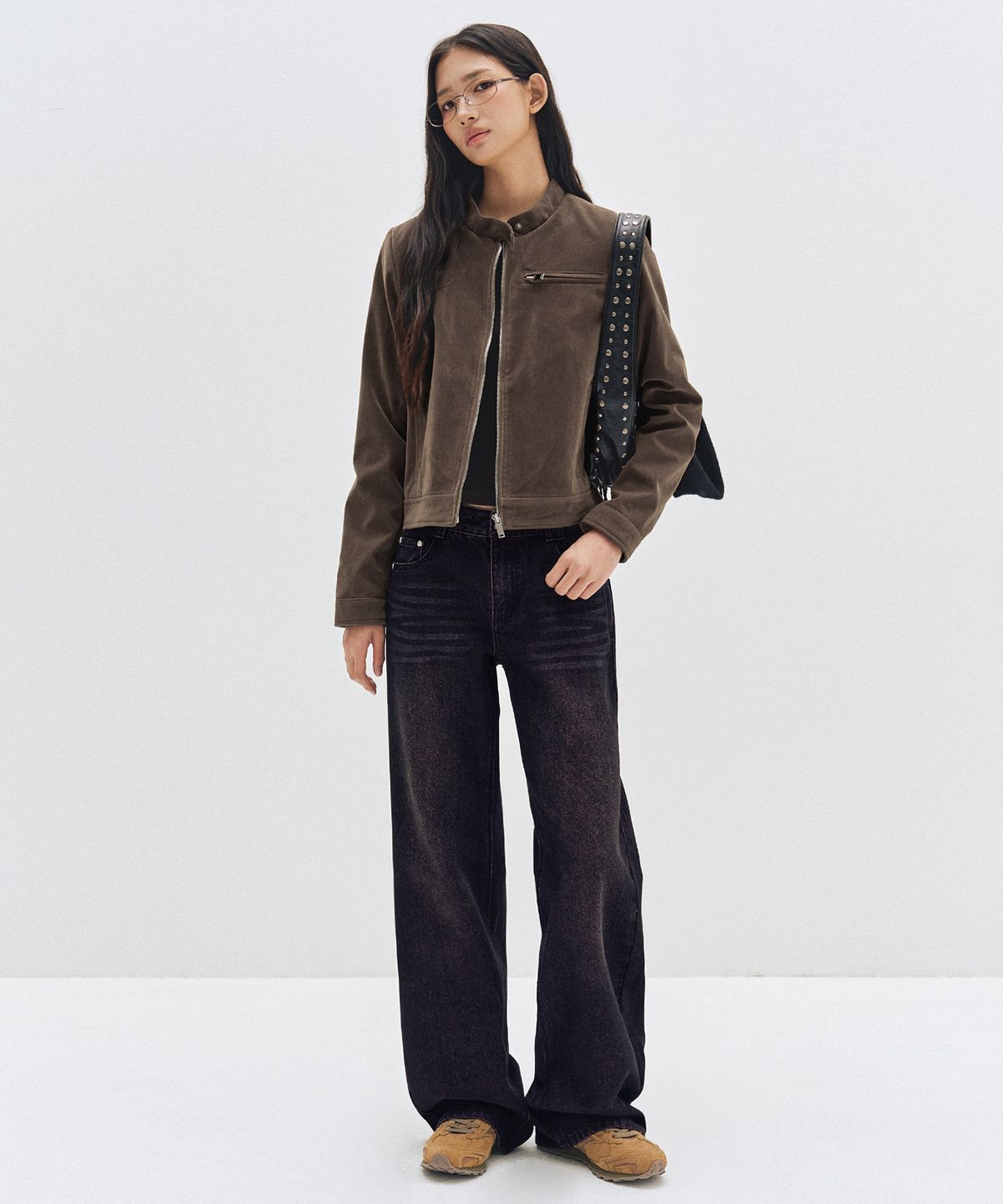 데케트 우먼(DECET WOMEN) Signature Low Rise Wide Jeans DCWPT004BlackPink