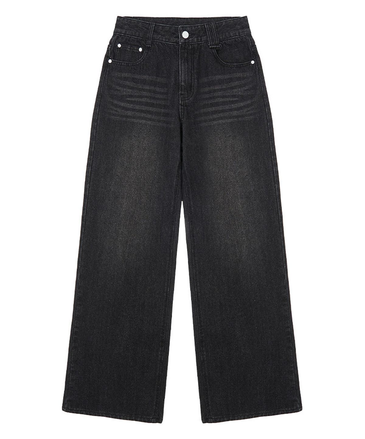 데케트 우먼(DECET WOMEN) Signature Low Rise Wide Jeans DCWPT004BlackB