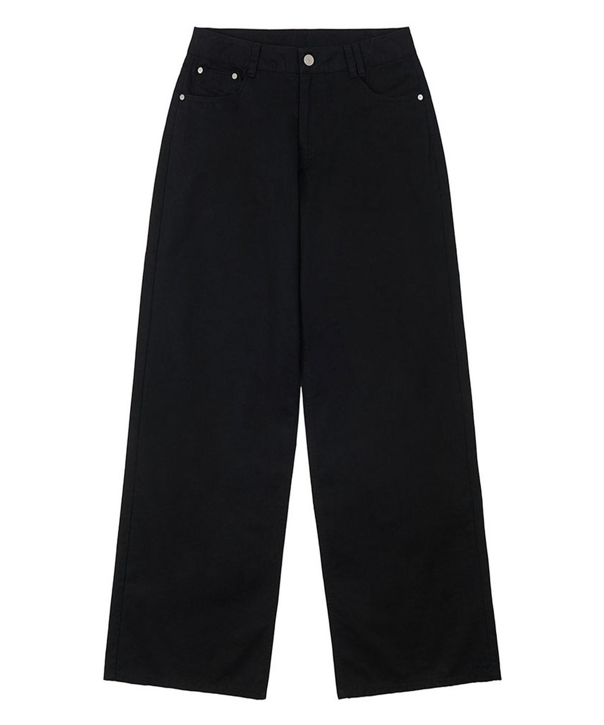 데케트 우먼(DECET WOMEN) Signature Low Rise Wide Jeans DCWPT004Black