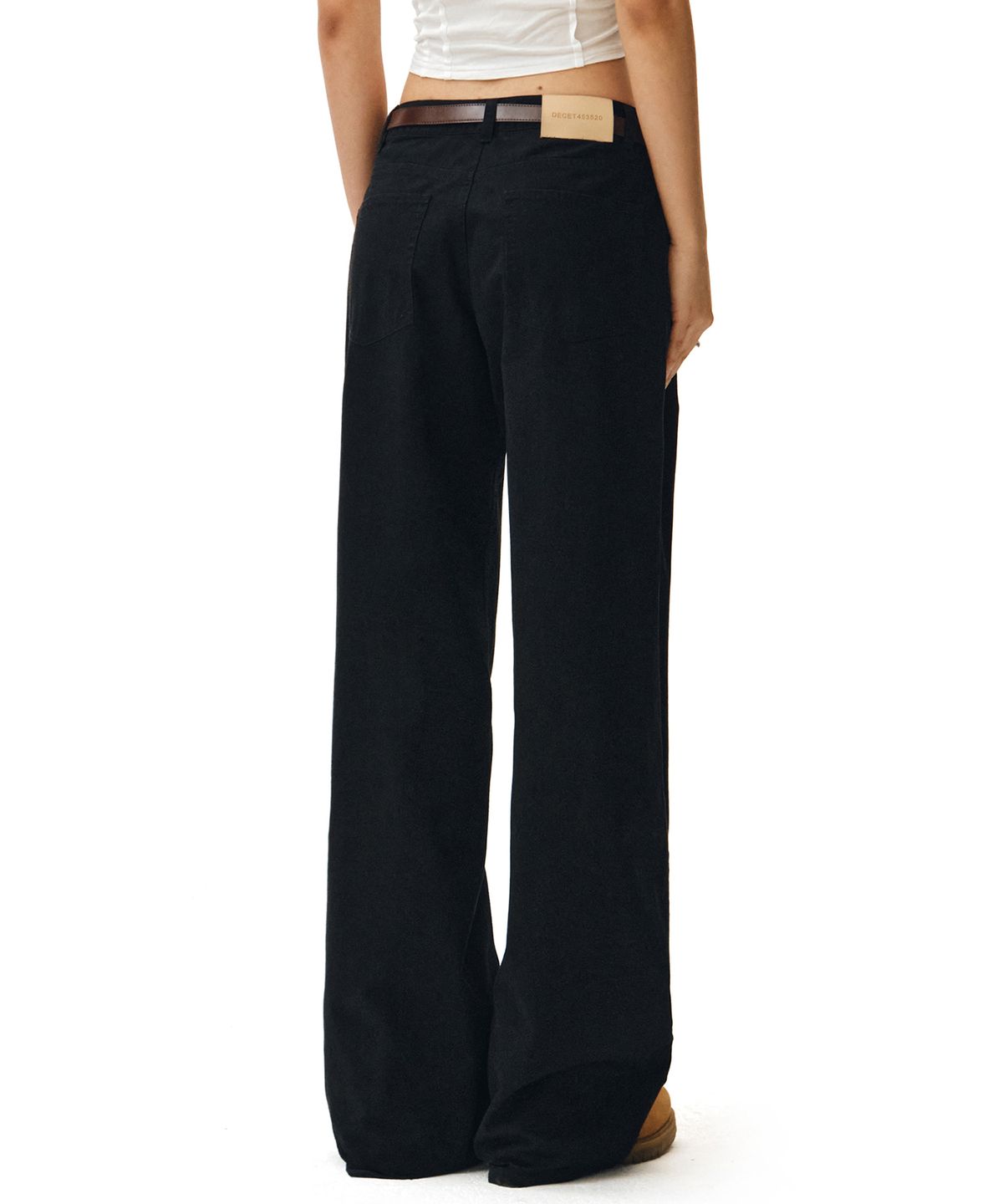 데케트 우먼(DECET WOMEN) Signature Low Rise Wide Jeans DCWPT004Black