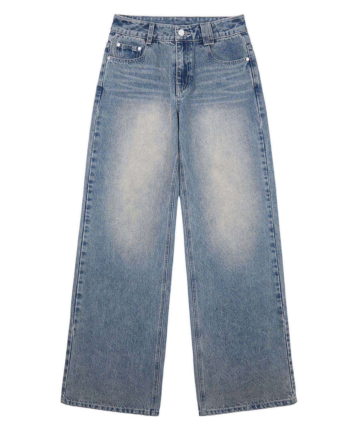 데케트 우먼(DECET WOMEN) Signature Low Rise Wide Jeans DCWPT004LBlueB
