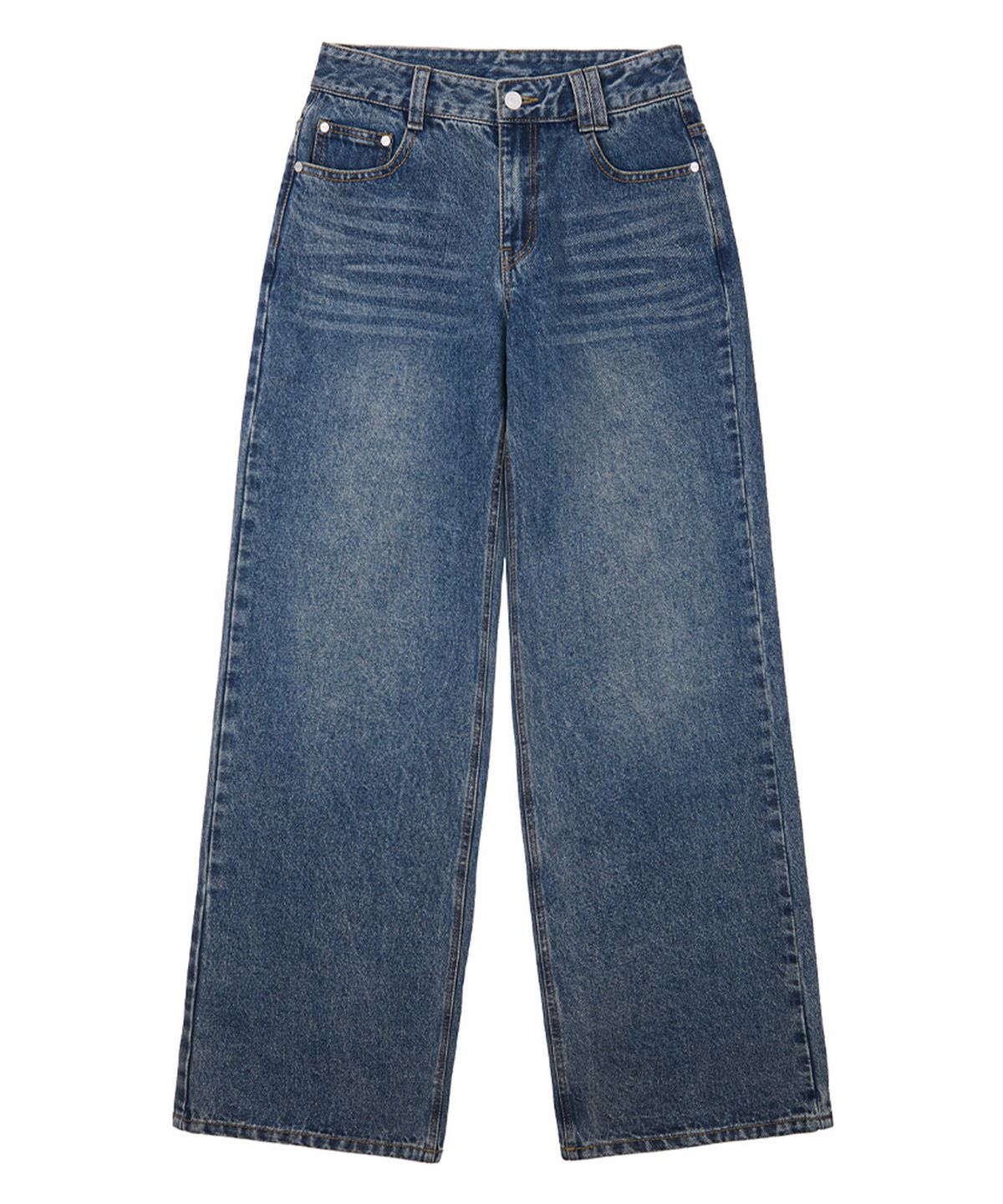 데케트 우먼(DECET WOMEN) Signature Low Rise Wide Jeans DCWPT004BlueB