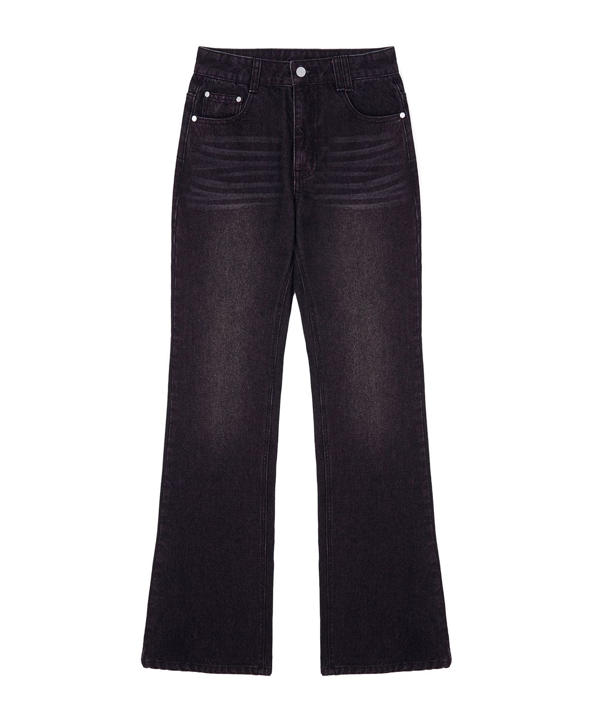 데케트 우먼(DECET WOMEN) Signature Low Rise Semi Flared Jeans DCWPT003BlackPink