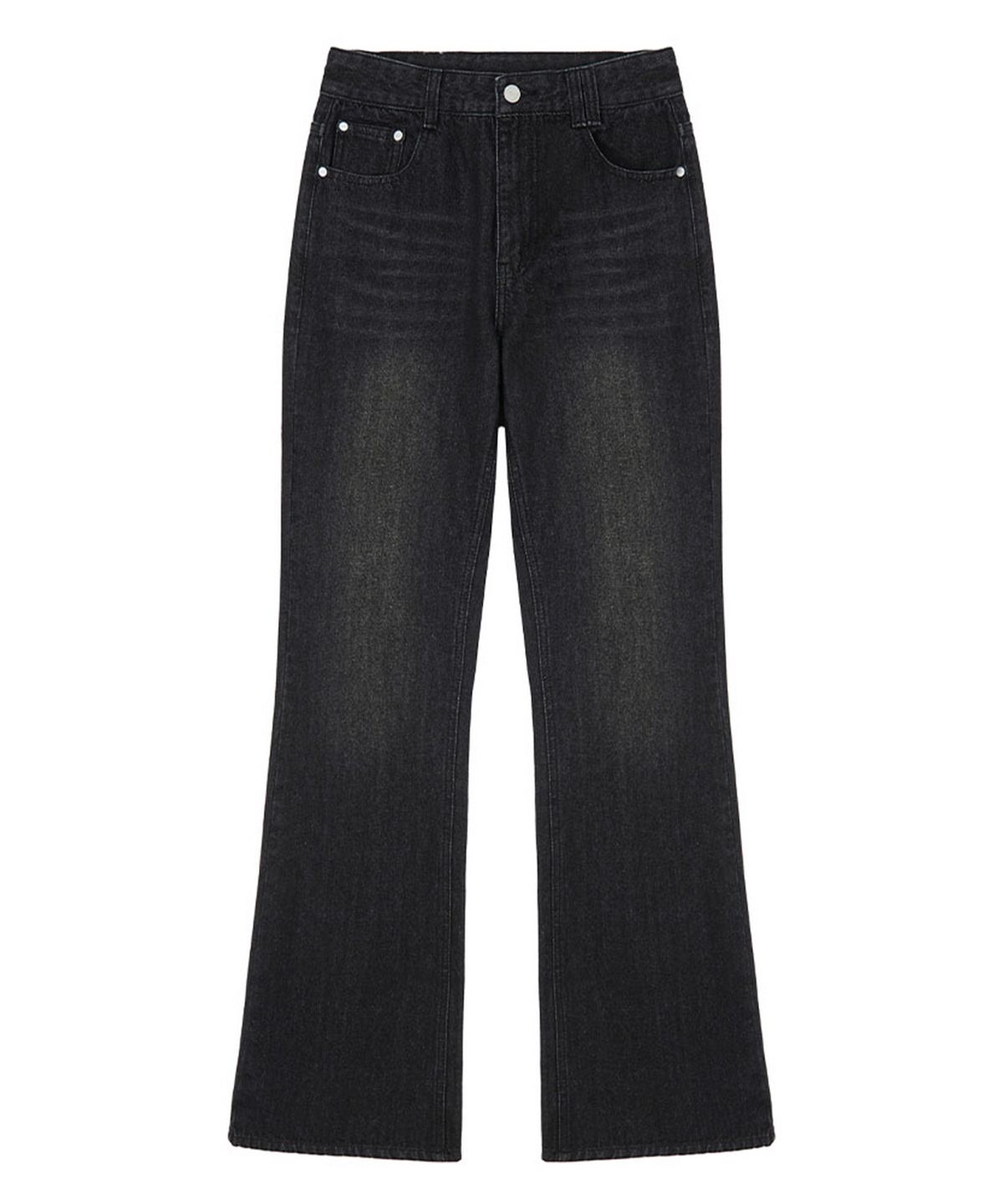 데케트 우먼(DECET WOMEN) Signature Low Rise Semi Flared Jeans DCWPT003BlackB