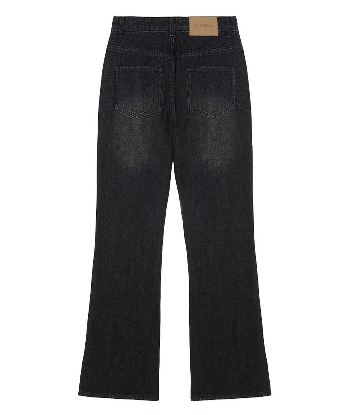 데케트 우먼(DECET WOMEN) Signature Low Rise Semi Flared Jeans DCWPT003BlackB