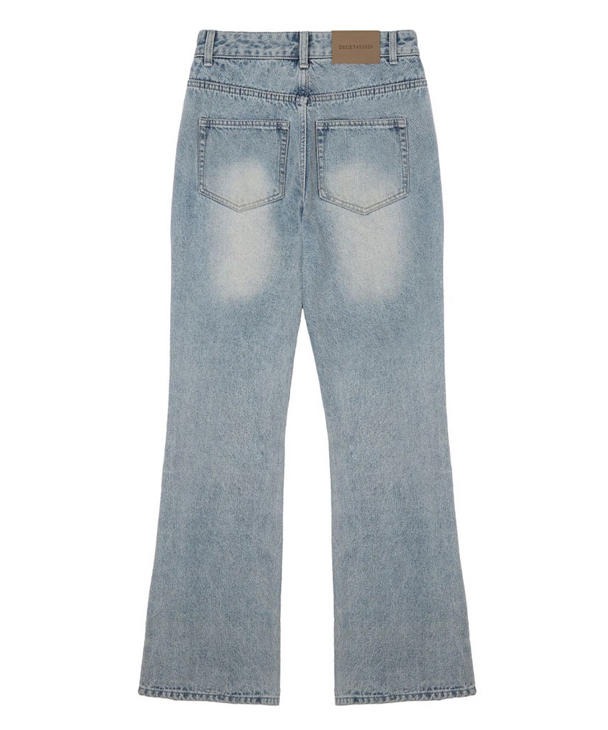 데케트 우먼(DECET WOMEN) Signature Low Rise Semi Flared Jeans DCWPT003LBlueB