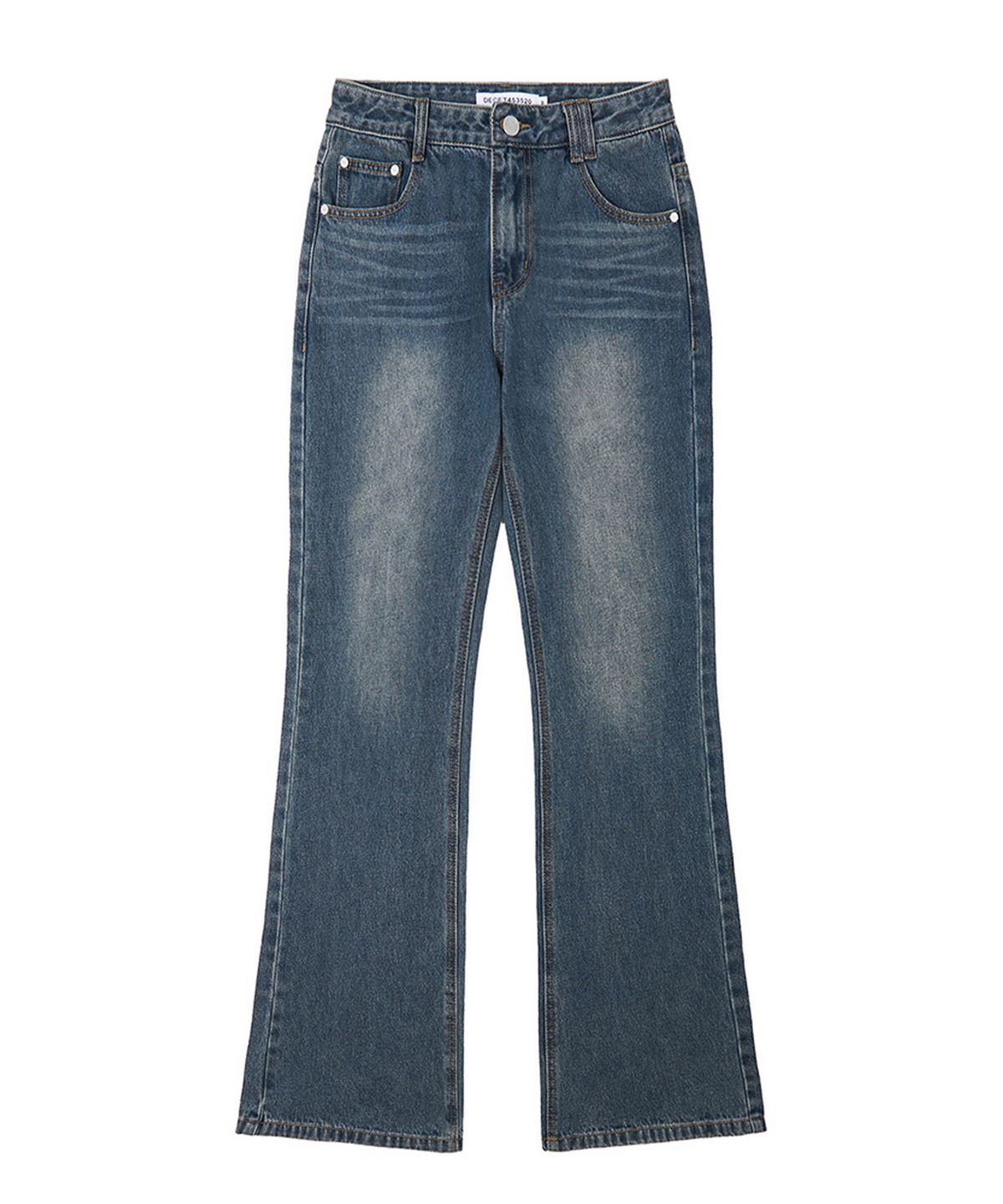 데케트 우먼(DECET WOMEN) Signature Low Rise Semi Flared Jeans DCWPT003BlueB