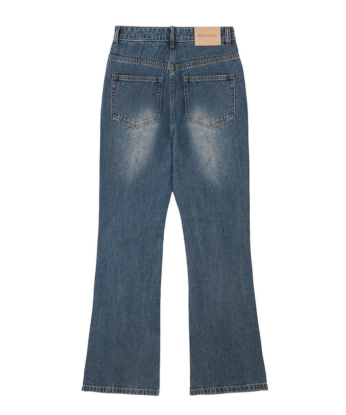 데케트 우먼(DECET WOMEN) Signature Low Rise Semi Flared Jeans DCWPT003BlueB