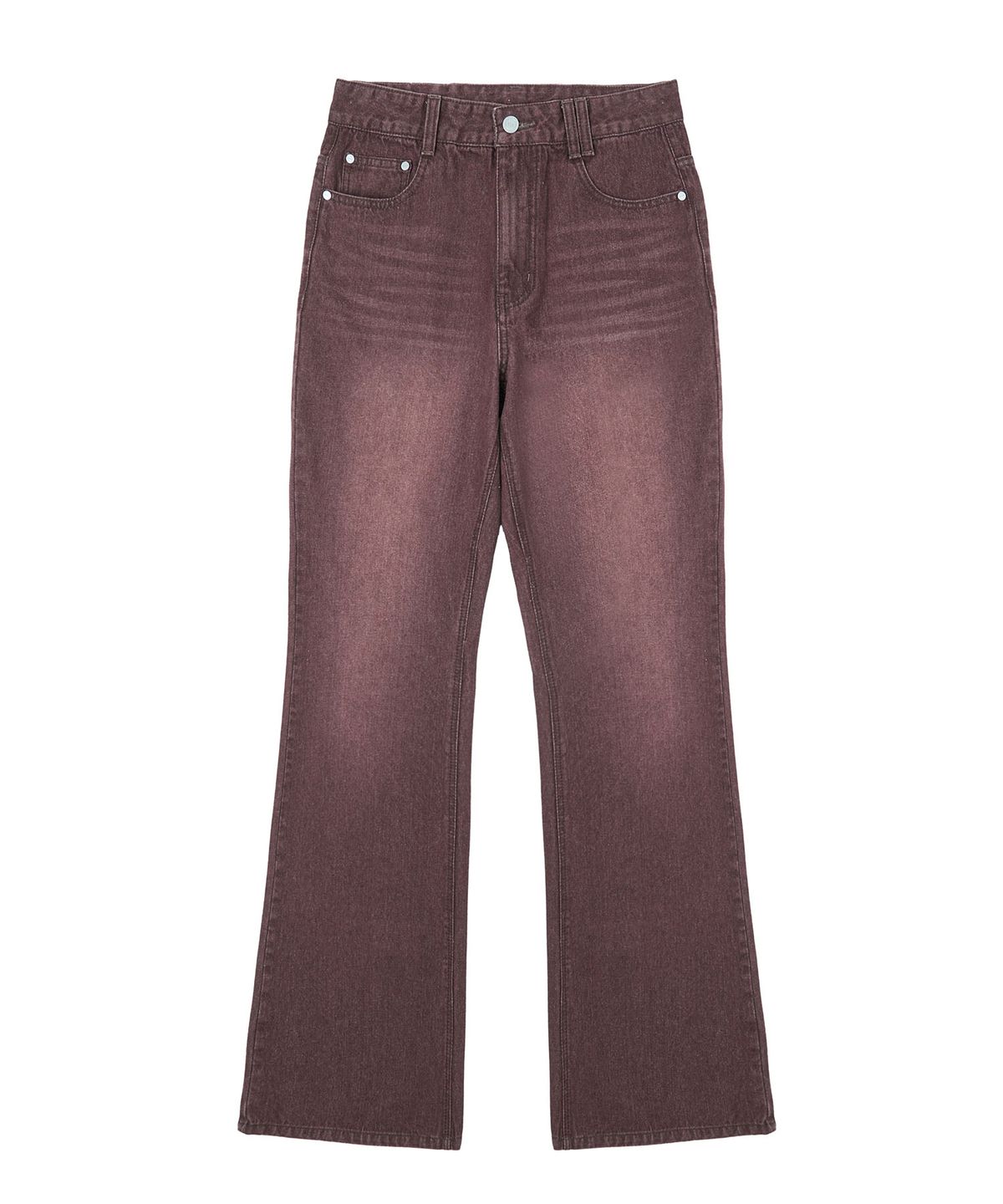 데케트 우먼(DECET WOMEN) Signature Semi Flared Jeans DCWPT002Wine