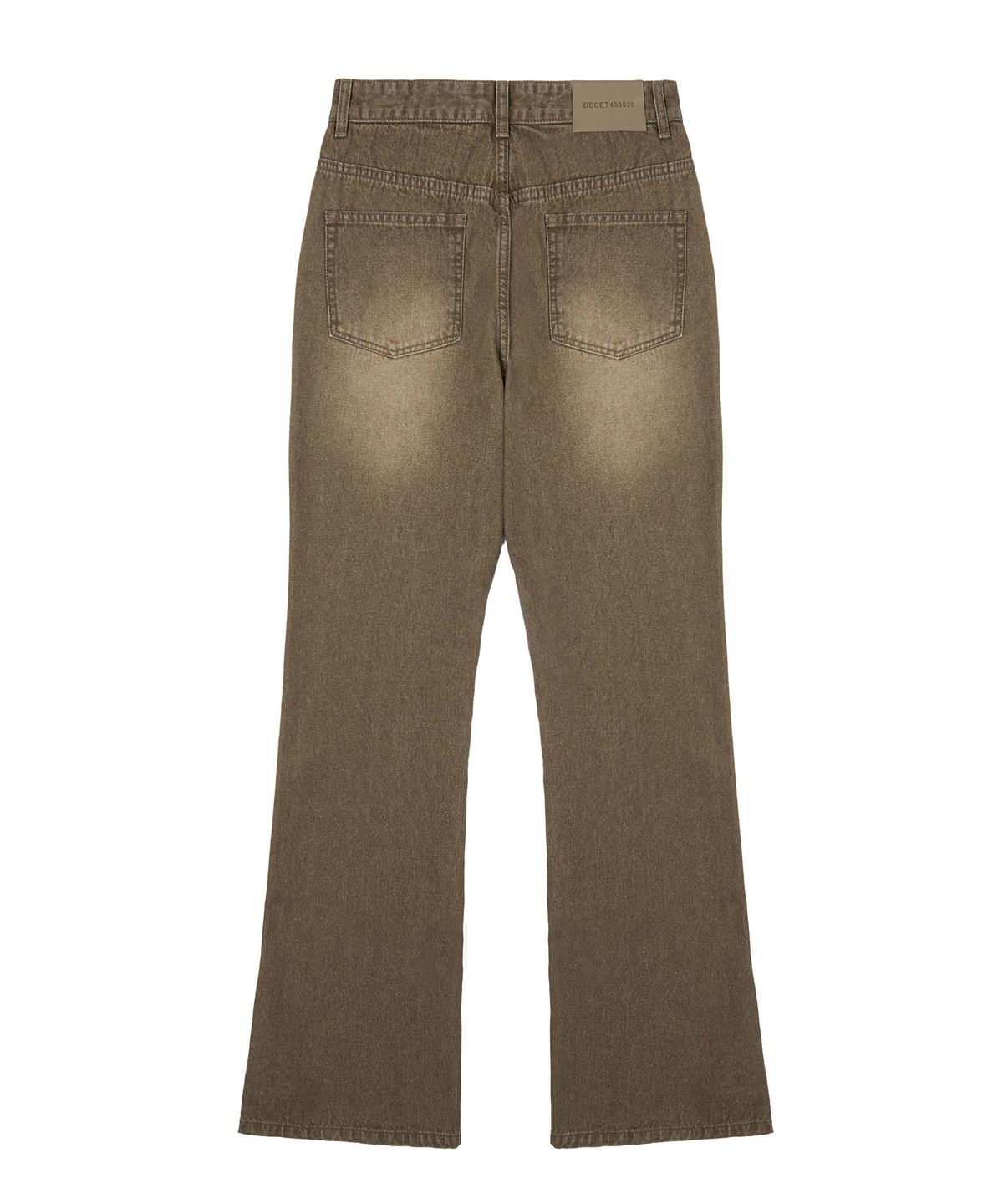데케트 우먼(DECET WOMEN) Signature Semi Flared Jeans DCWPT002Brown