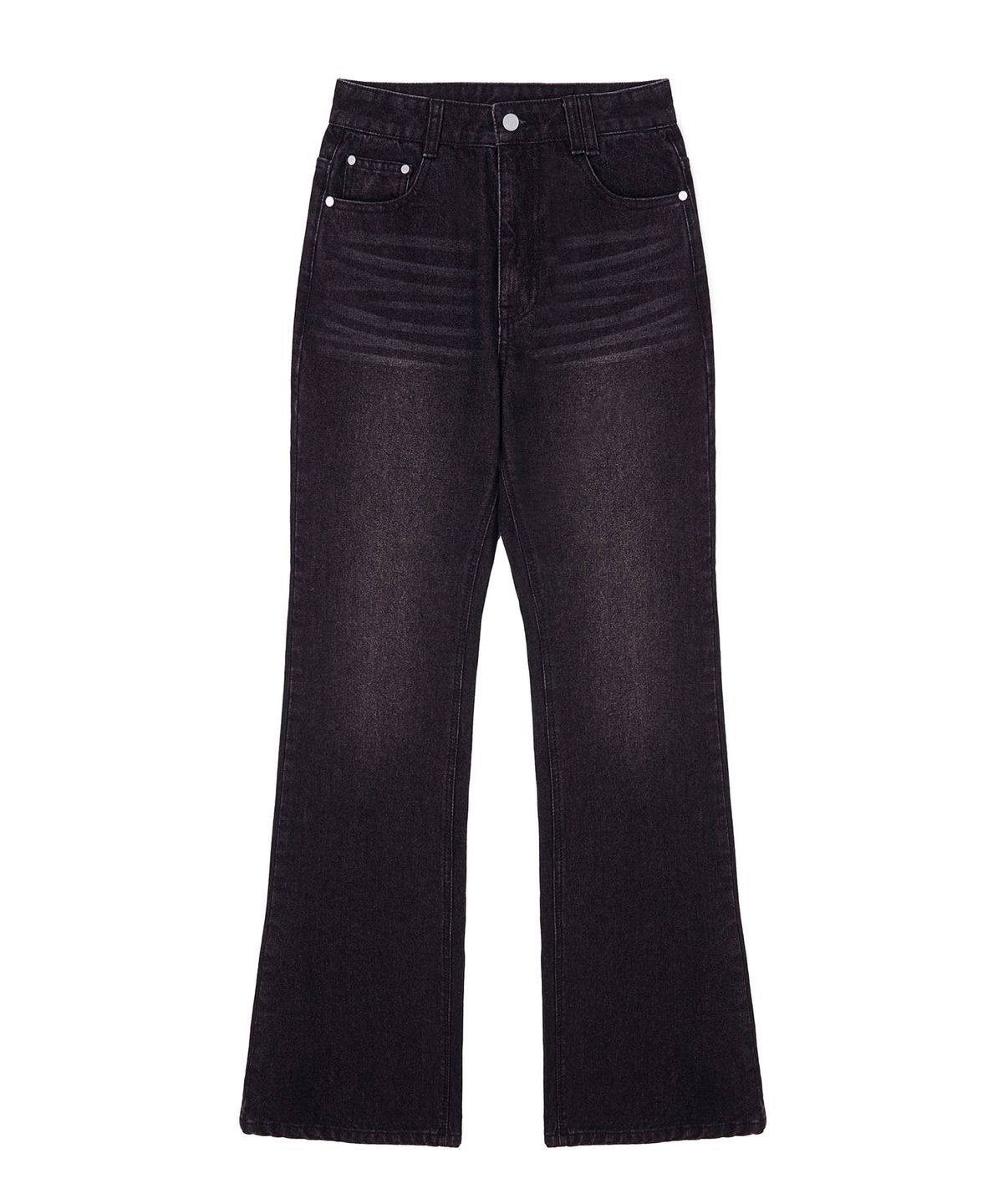 데케트 우먼(DECET WOMEN) Signature Semi Flared Jeans DCWPT002BlackPink