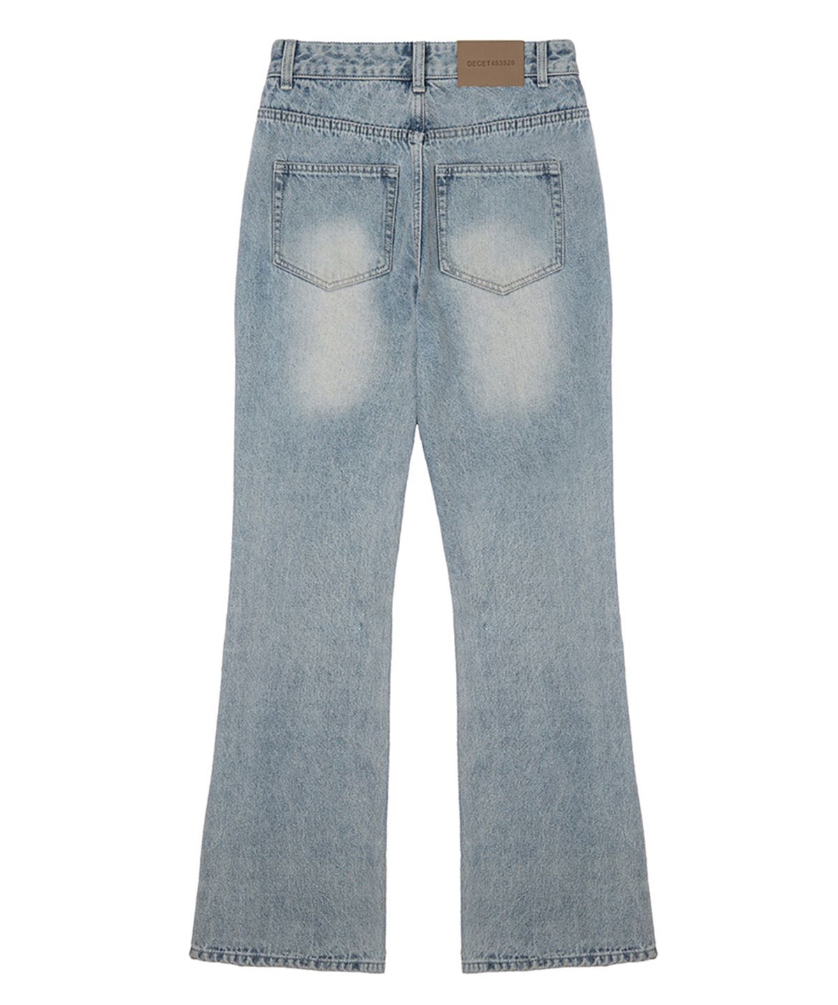 데케트 우먼(DECET WOMEN) Signature Semi Flared Jeans DCWPT002LBlueB