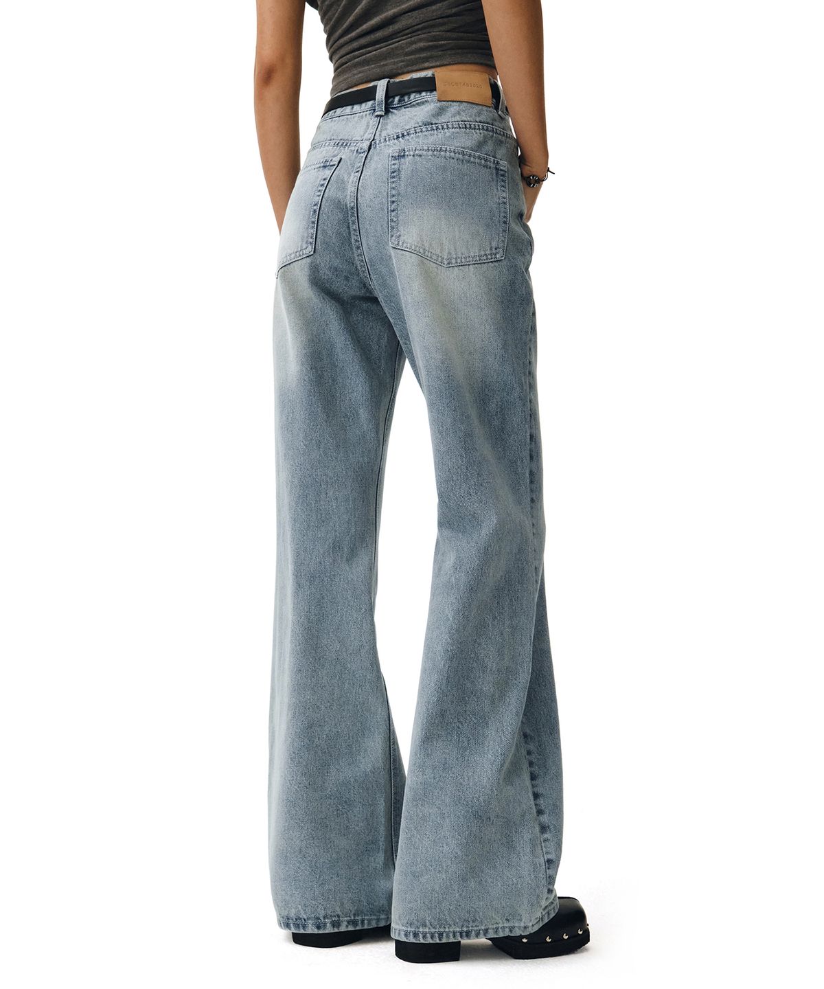 데케트 우먼(DECET WOMEN) Signature Semi Flared Jeans DCWPT002LBlueB