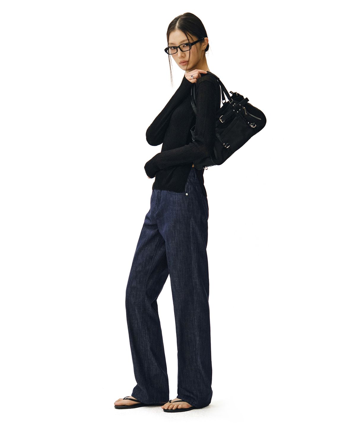 데케트 우먼(DECET WOMEN) [린넨라이크]Signature Straight Jeans DCWPT001CPIndigo
