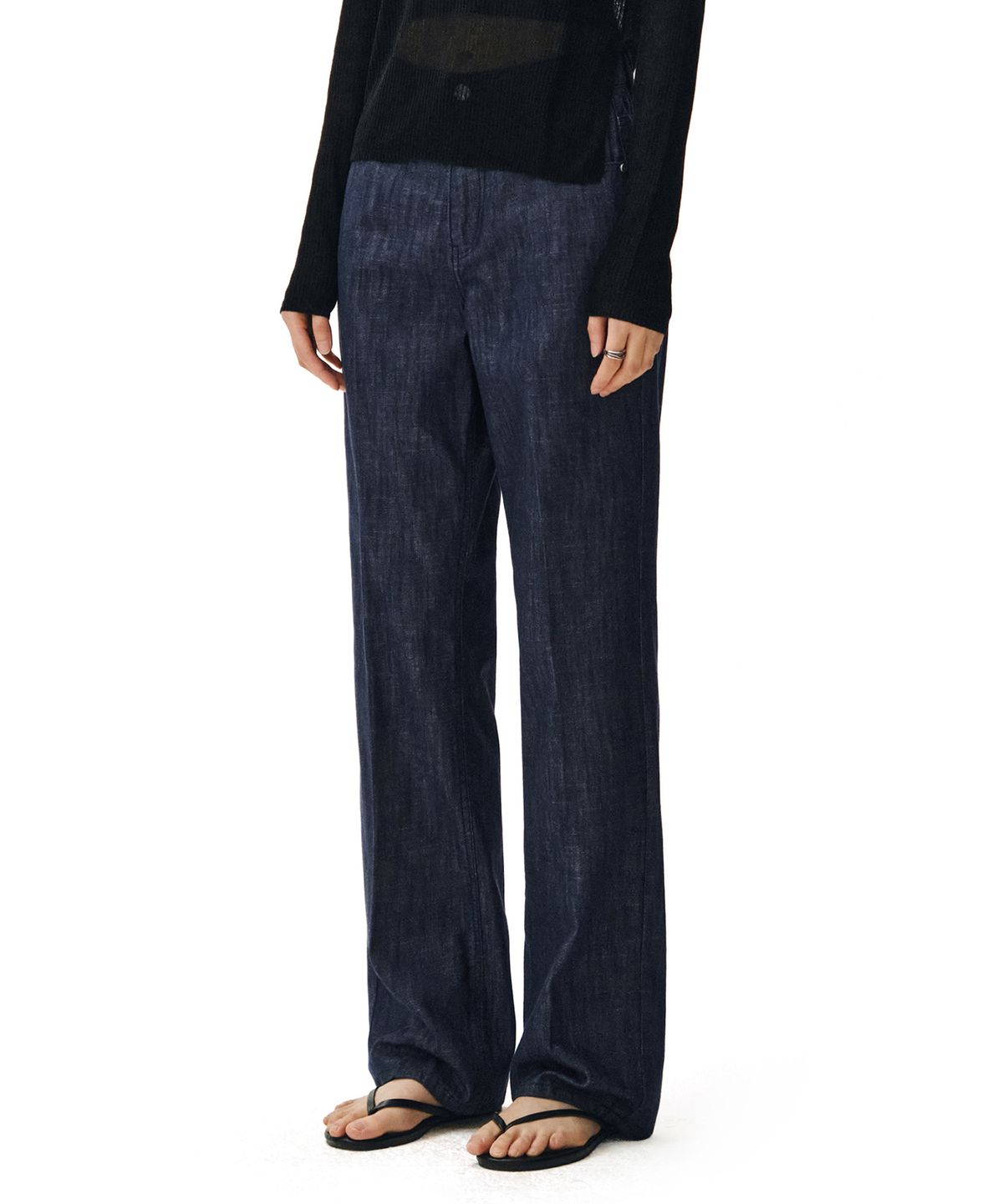 데케트 우먼(DECET WOMEN) [린넨라이크]Signature Straight Jeans DCWPT001CPIndigo