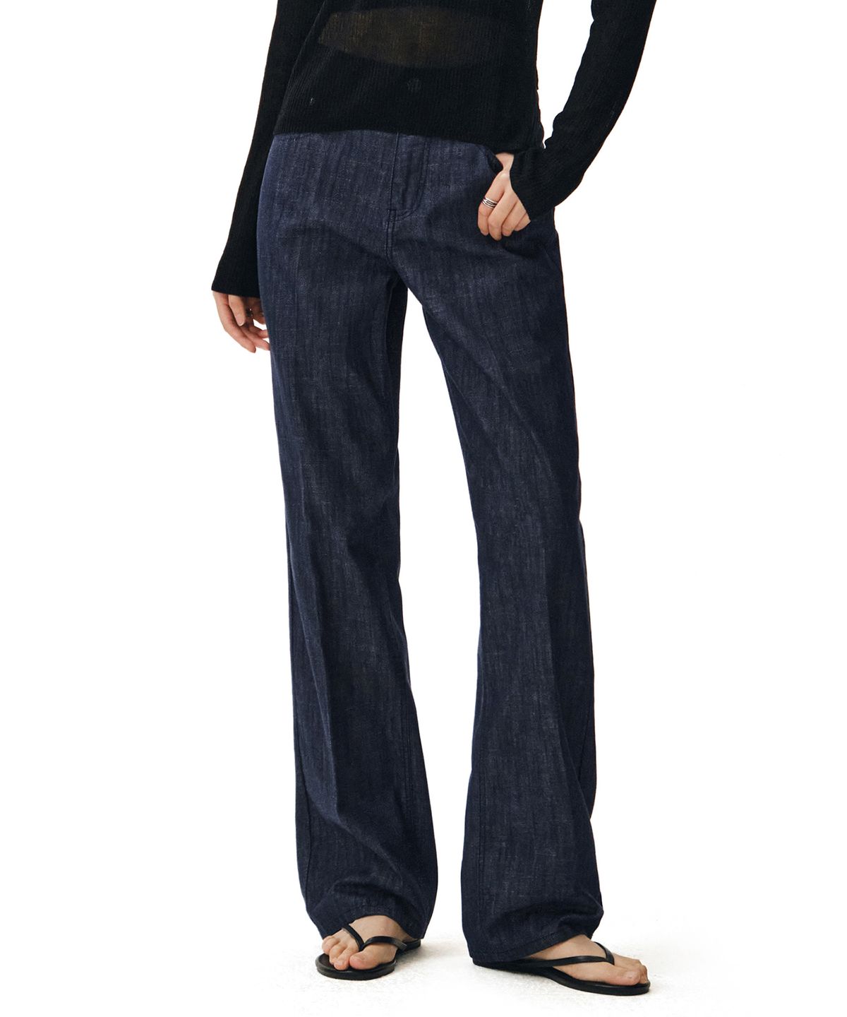 데케트 우먼(DECET WOMEN) [린넨라이크]Signature Straight Jeans DCWPT001CPIndigo