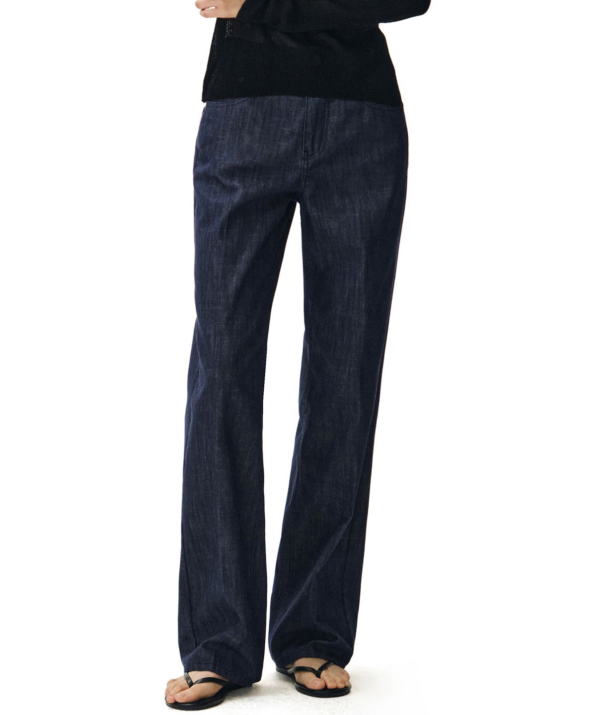 데케트 우먼(DECET WOMEN) [린넨라이크]Signature Straight Jeans DCWPT001CPIndigo