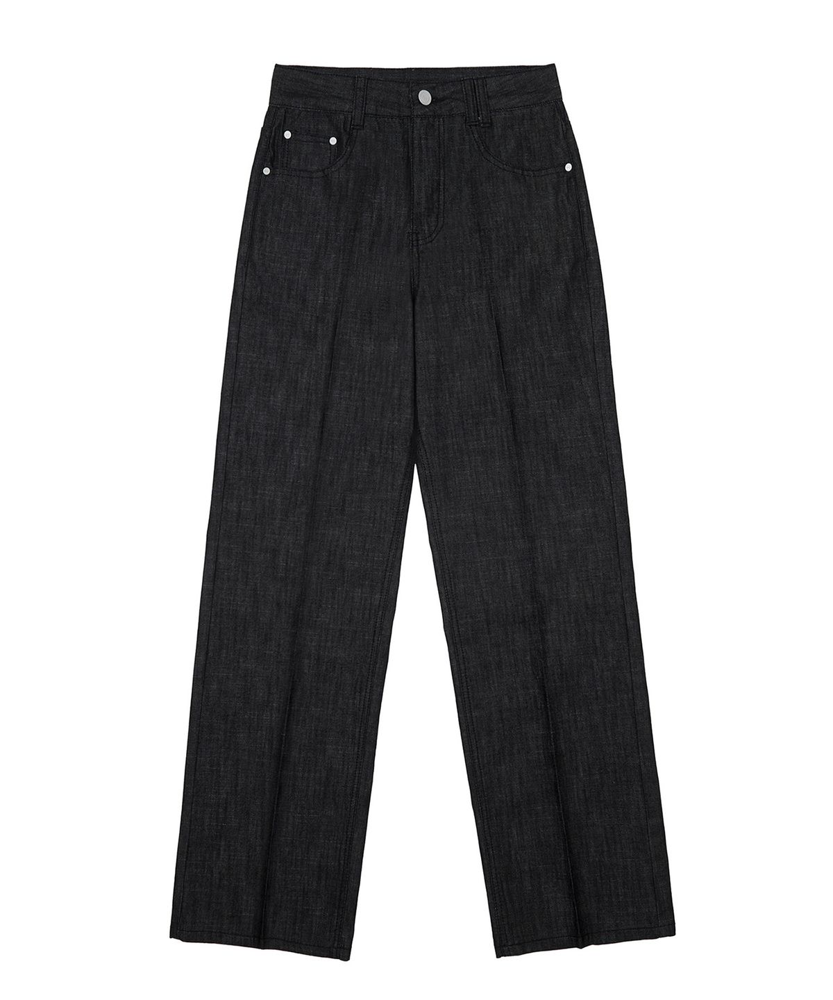 데케트 우먼(DECET WOMEN) [린넨라이크]Signature Straight Jeans DCWPT001CPBlack