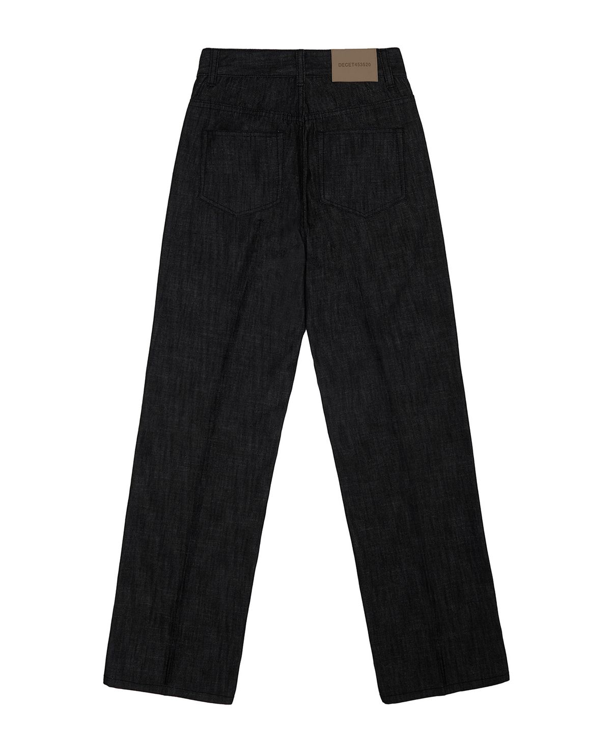 데케트 우먼(DECET WOMEN) [린넨라이크]Signature Straight Jeans DCWPT001CPBlack