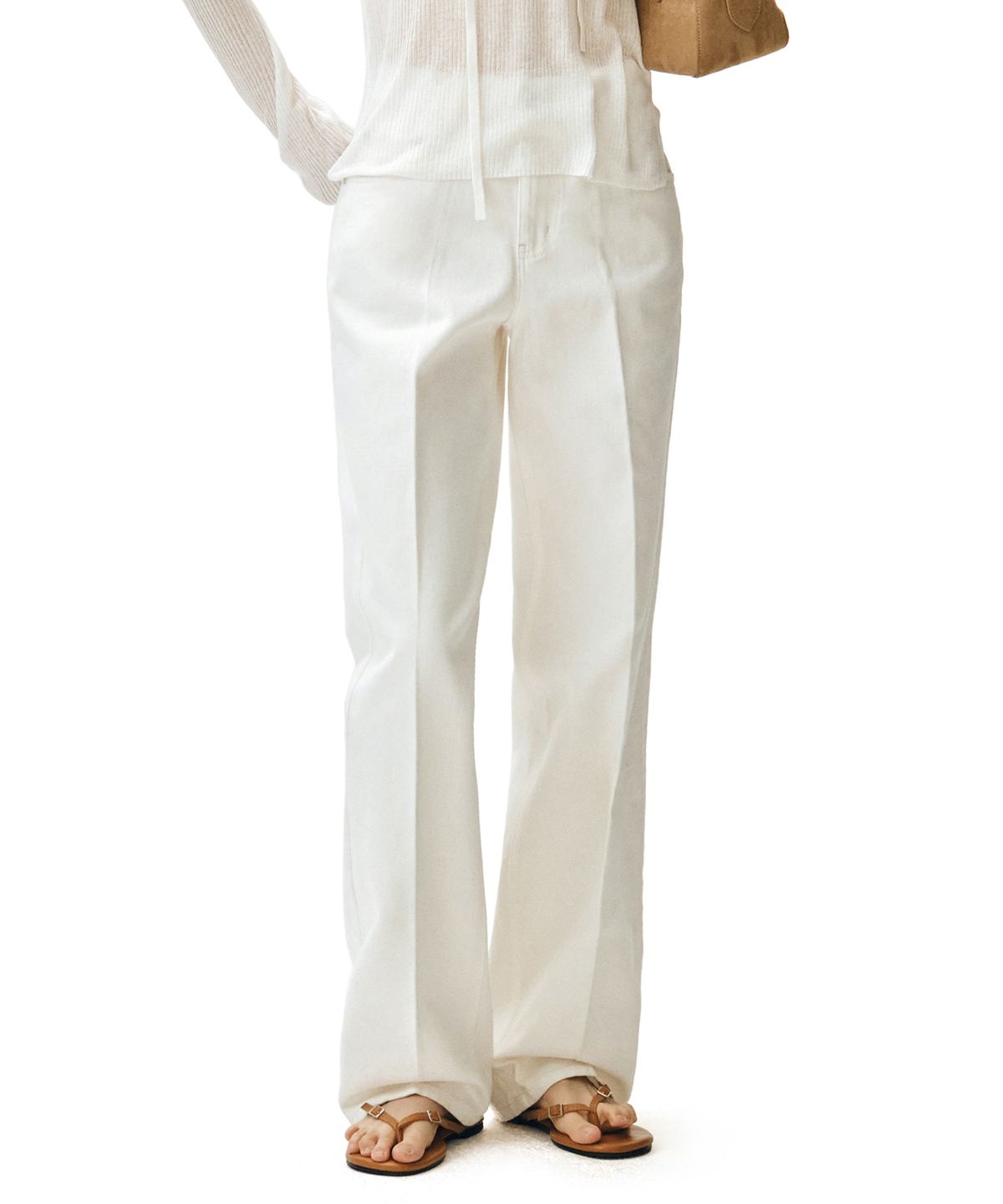 데케트 우먼(DECET WOMEN) Signature Straight Jeans DCWPT001Ivory