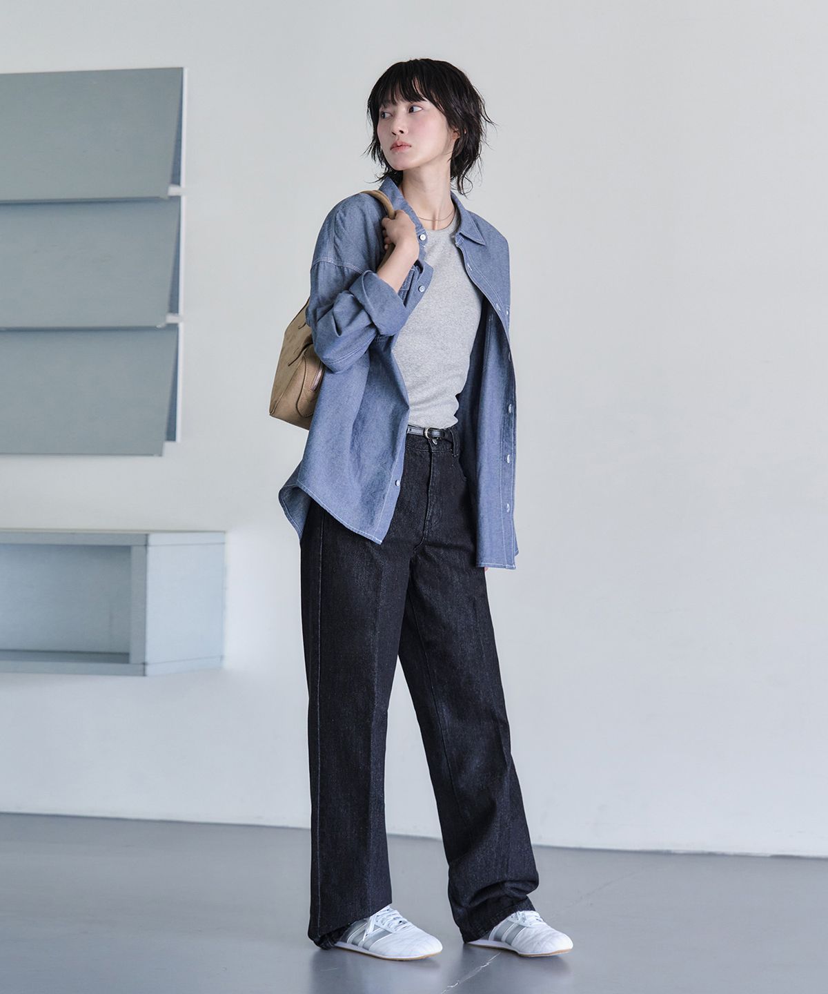 데케트 우먼(DECET WOMEN) Signature Straight Jeans DCWPT001Black