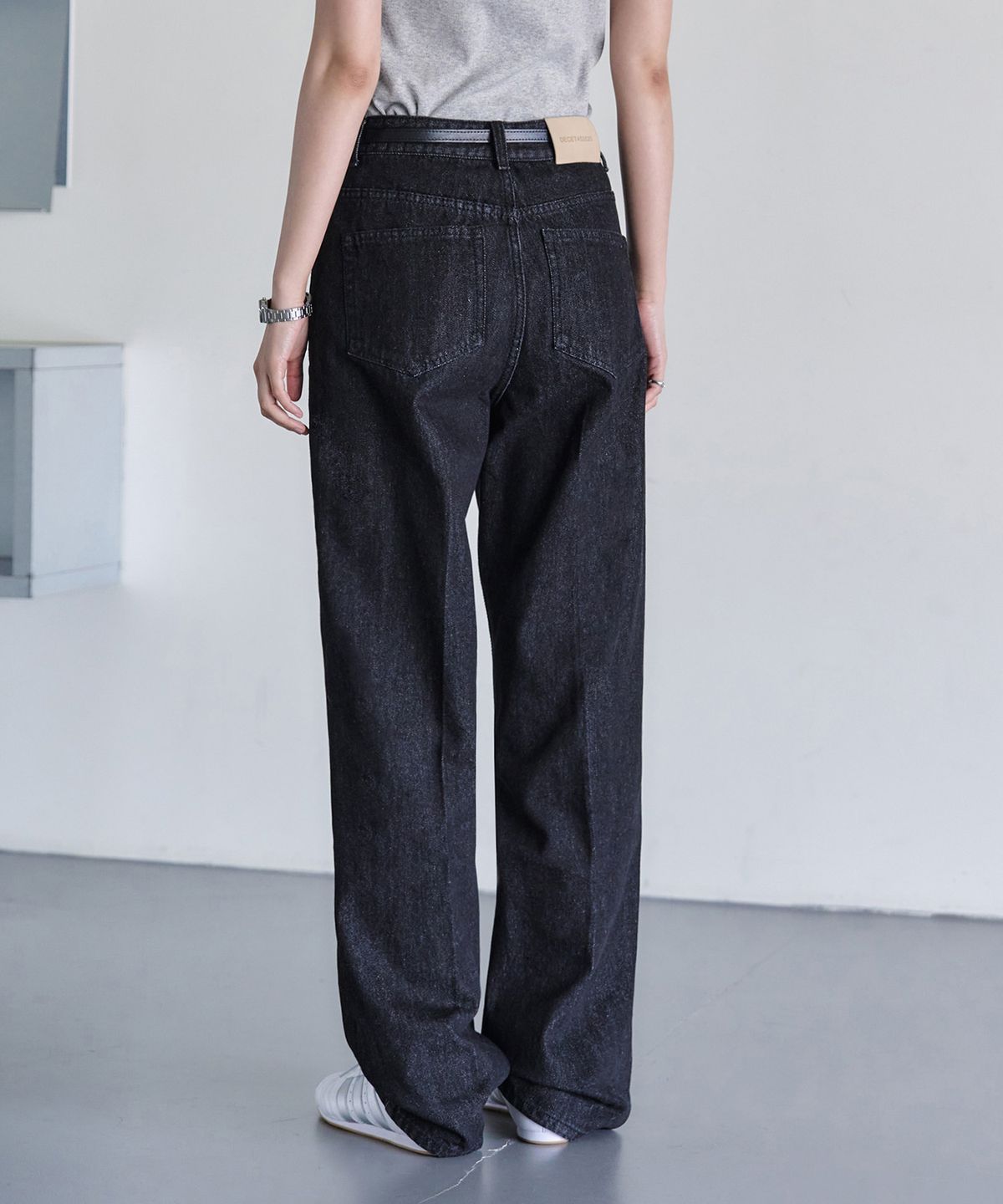 데케트 우먼(DECET WOMEN) Signature Straight Jeans DCWPT001Black