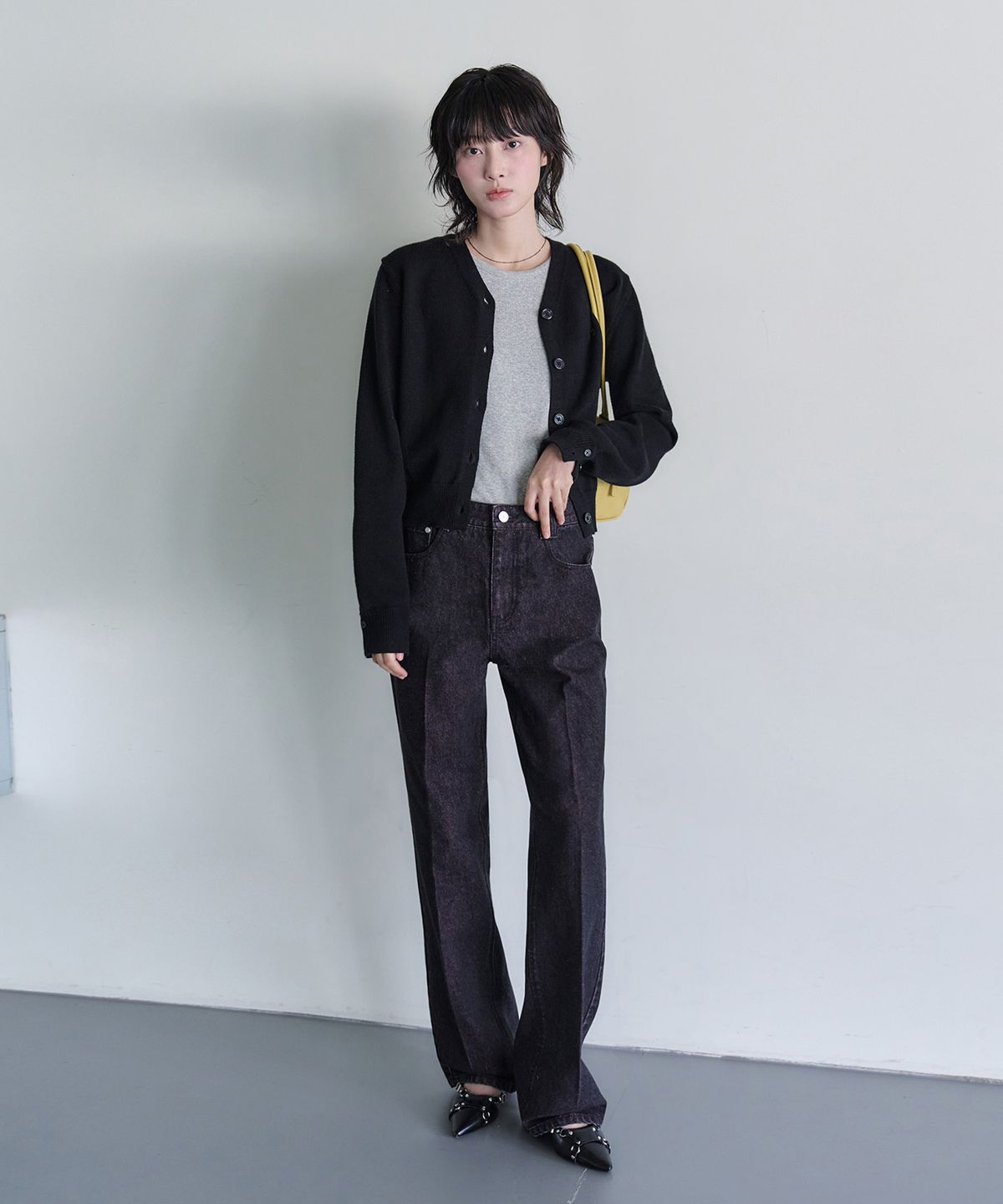 데케트 우먼(DECET WOMEN) Signature Straight Jeans DCWPT001BlackPink