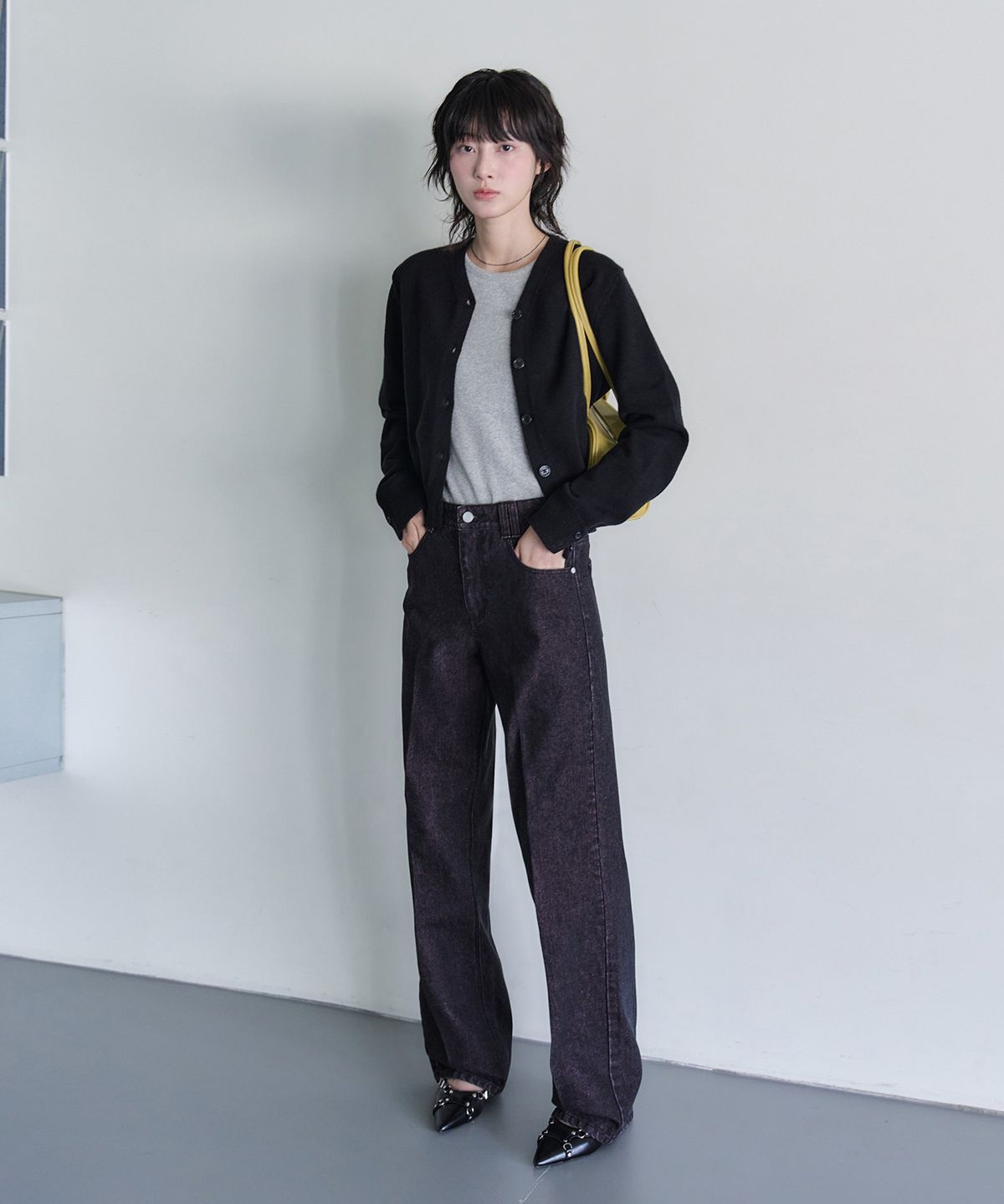 데케트 우먼(DECET WOMEN) Signature Straight Jeans DCWPT001BlackPink