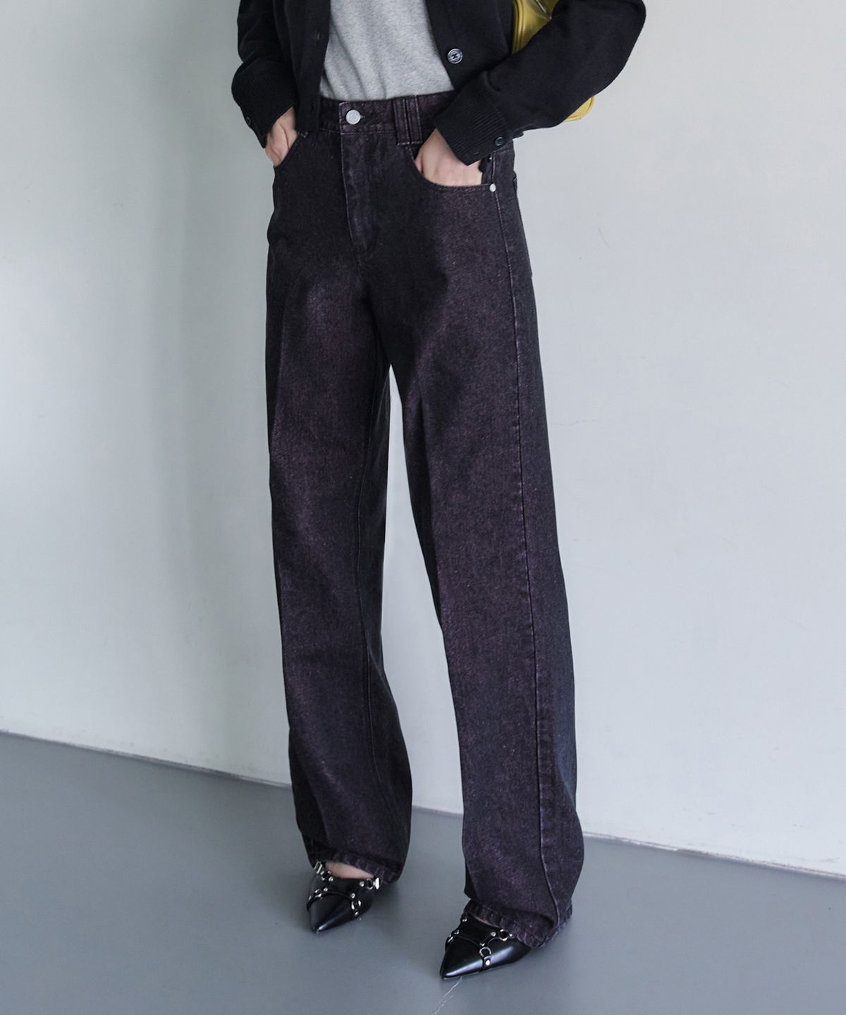 데케트 우먼(DECET WOMEN) Signature Straight Jeans DCWPT001BlackPink