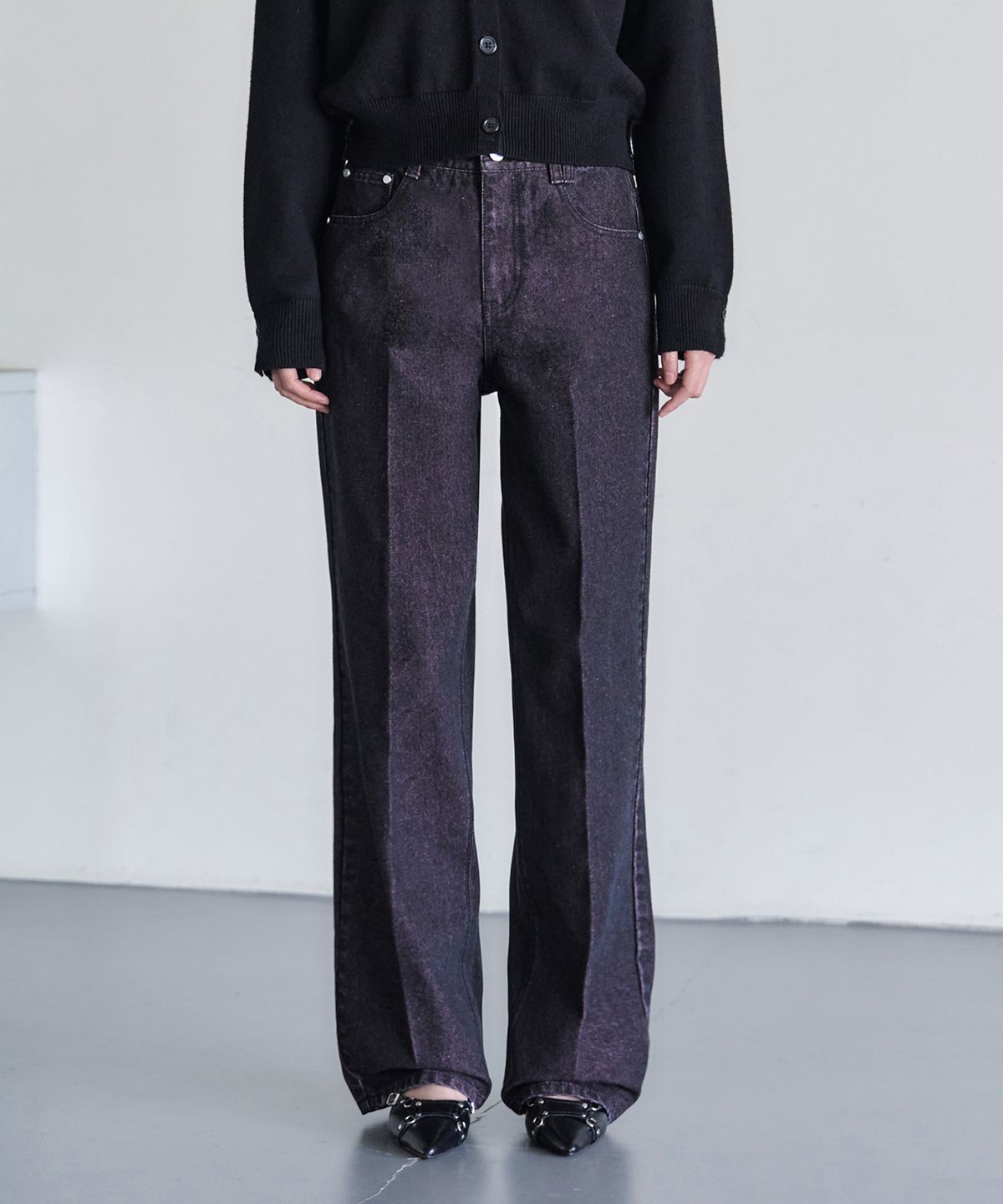데케트 우먼(DECET WOMEN) Signature Straight Jeans DCWPT001BlackPink