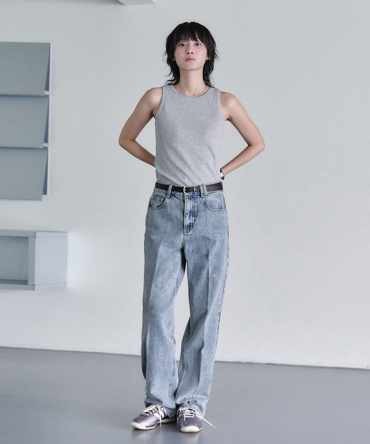 데케트 우먼(DECET WOMEN) Signature Straight Jeans DCWPT001LBlue